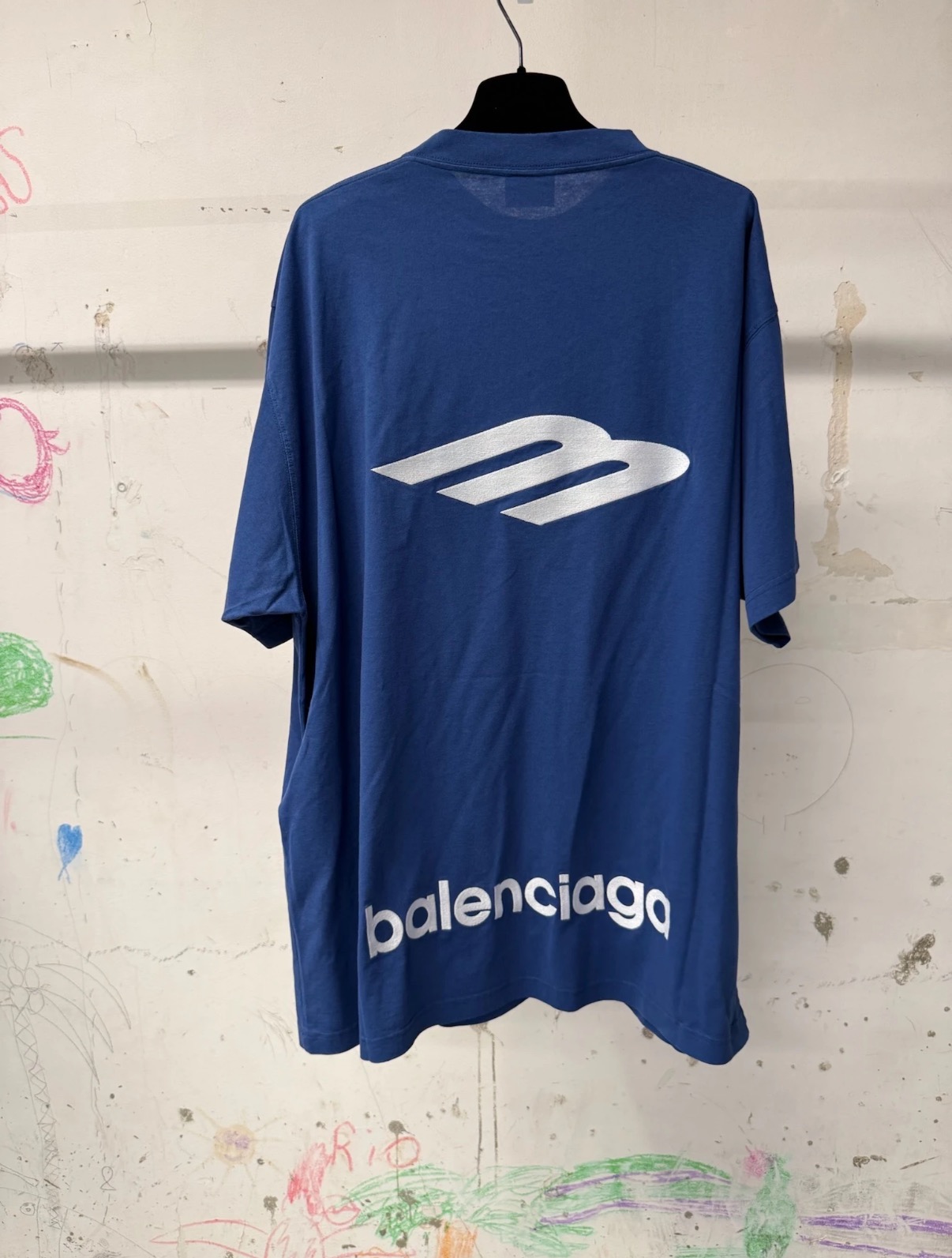 バレンシアガ スキー 3BロゴTシャツ ブルー 画像 9