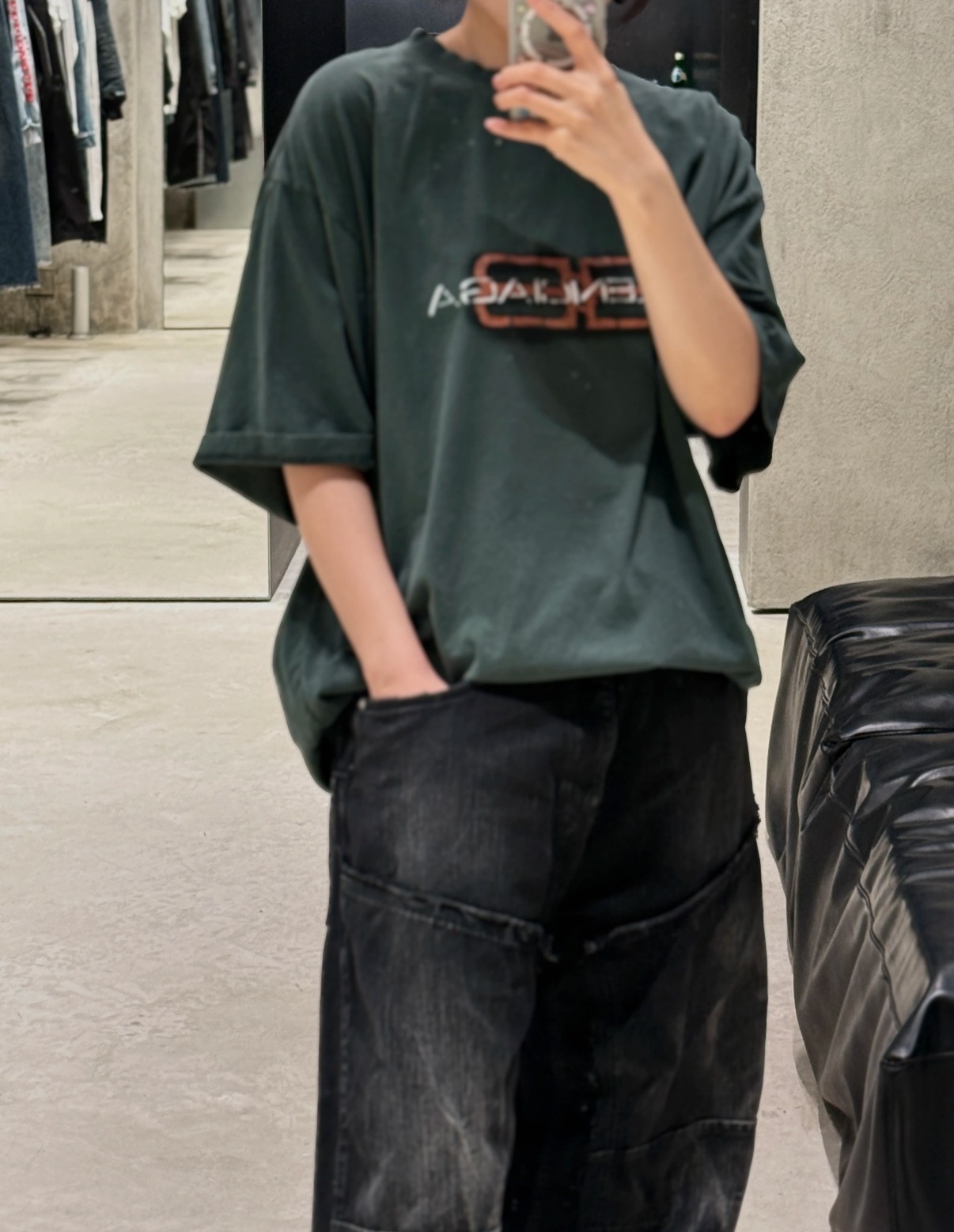 バレンシアガ BBロゴ ヴィンテージTシャツ グリーン 画像 5