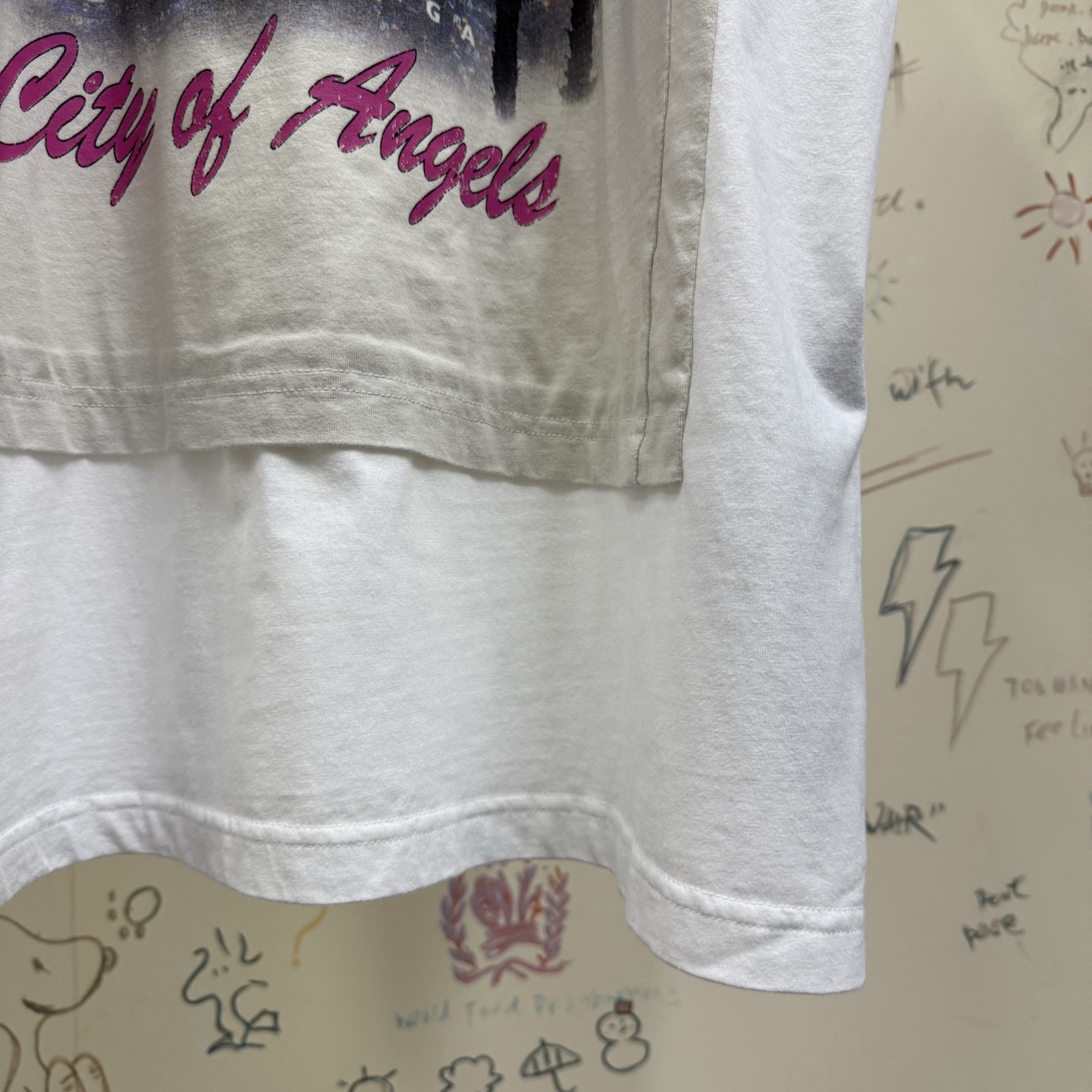 バレンシアガ ロサンゼルス レイヤードTシャツ ホワイト 画像 7
