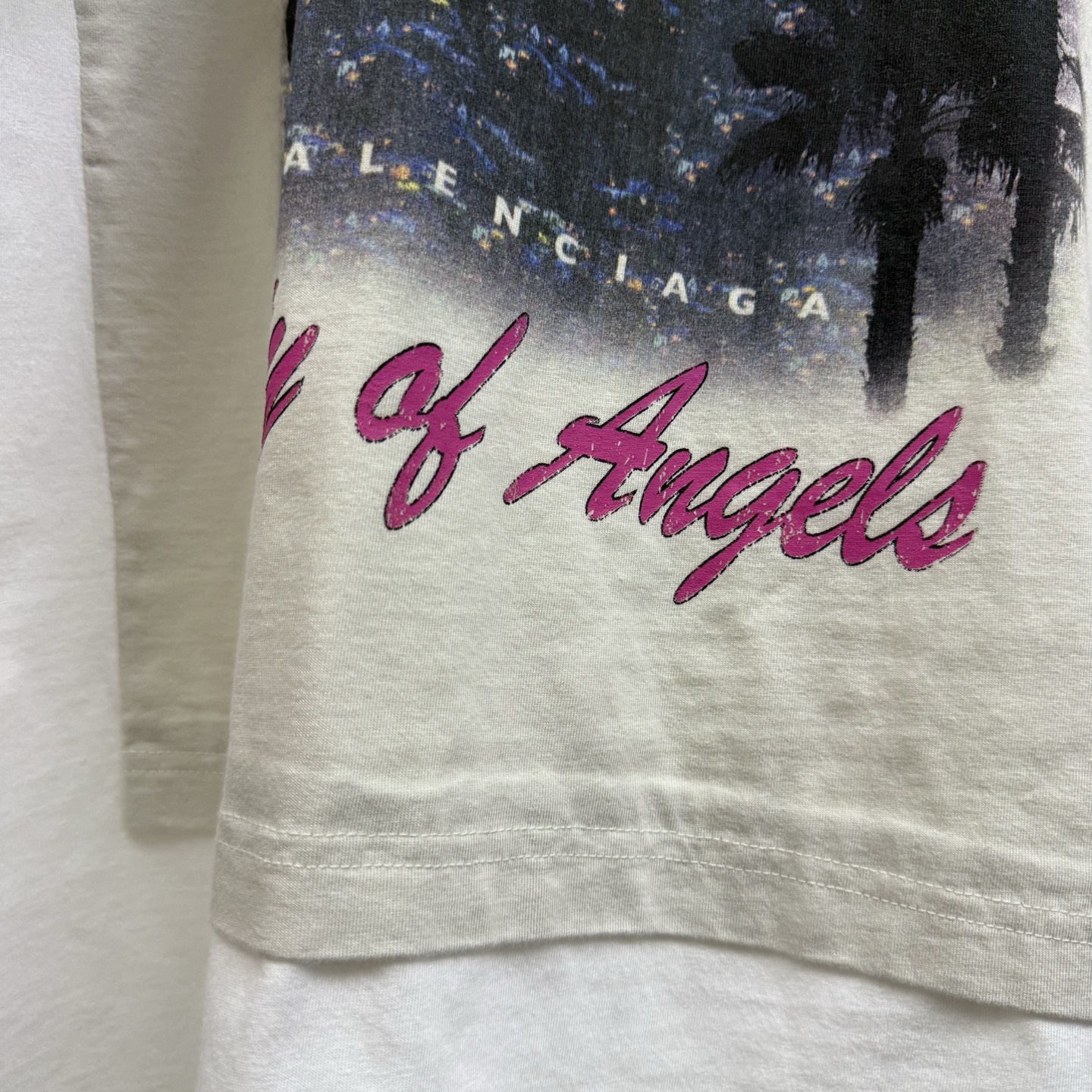 バレンシアガ ロサンゼルス レイヤードTシャツ ホワイト 画像 8