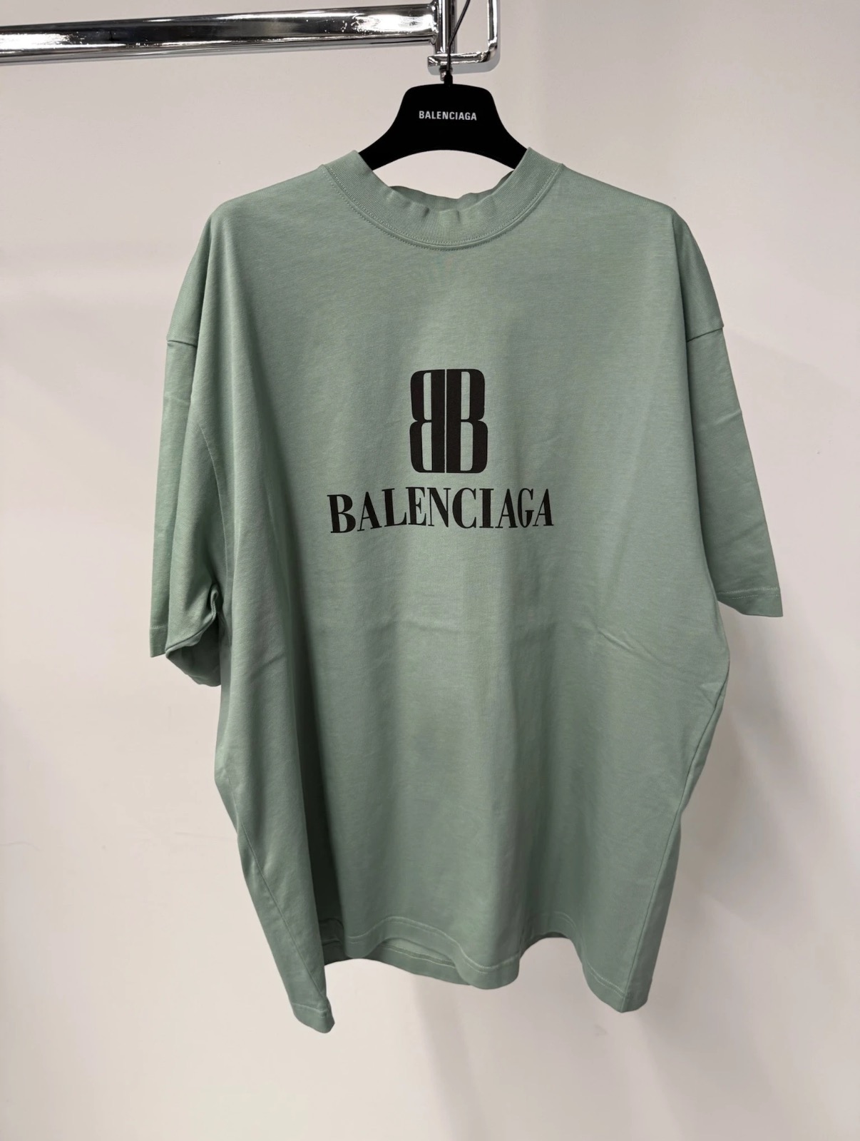 バレンシアガ BBロゴTシャツ ミント 画像 5