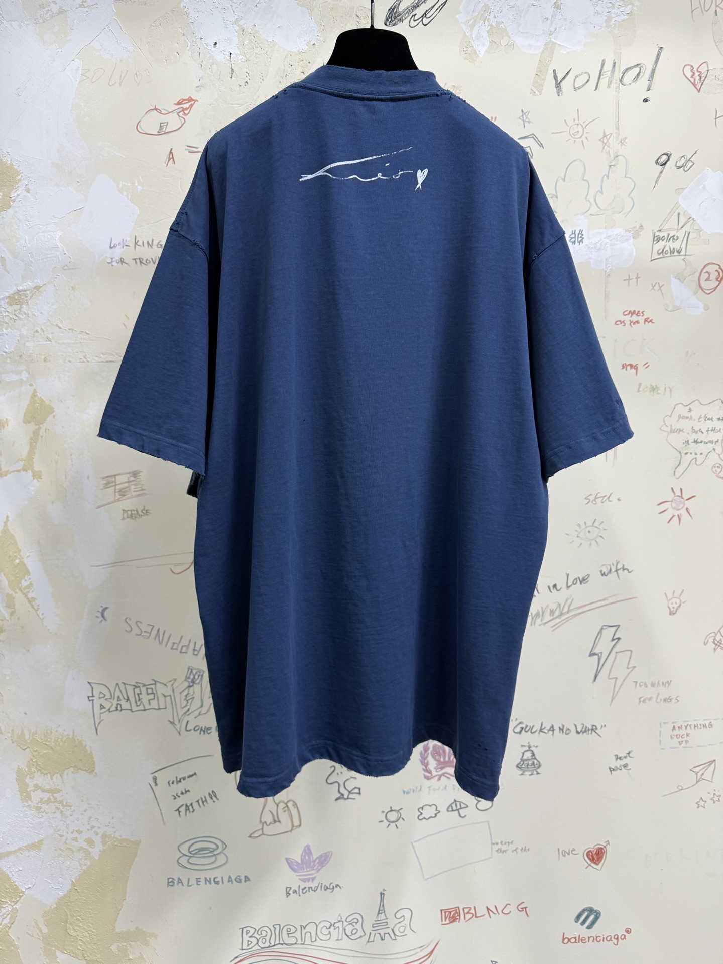 バレンシアガ PPKrit アンバサダー ポートレートTシャツ ブルー 画像 6