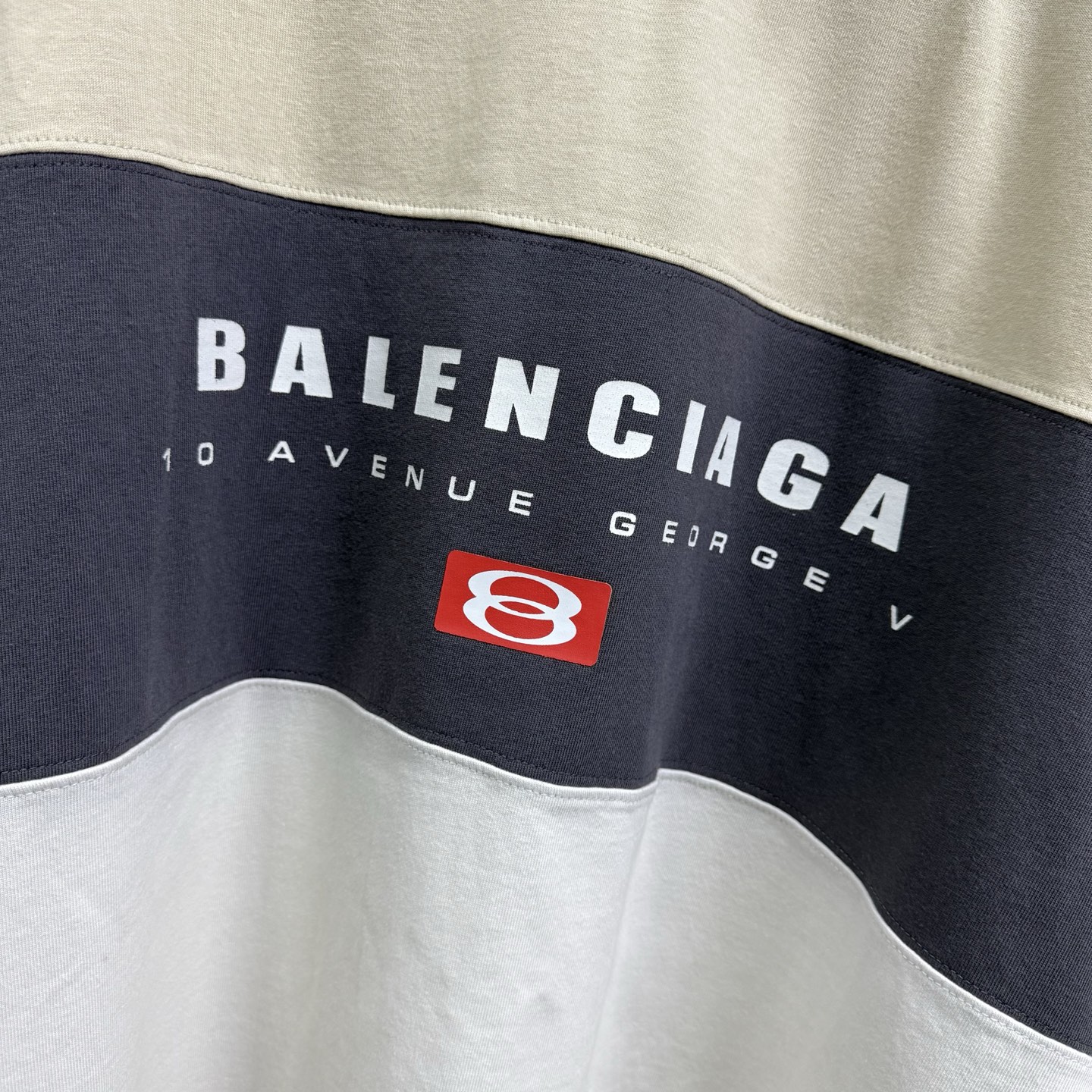 バレンシアガ ダブルリング トリコロールTシャツ ホワイト 詳細画像 3
