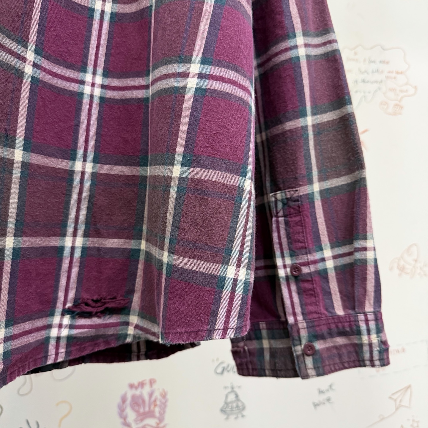バレンシアガ レッドチェック スタンドカラー ジップシャツジャケット 画像 9