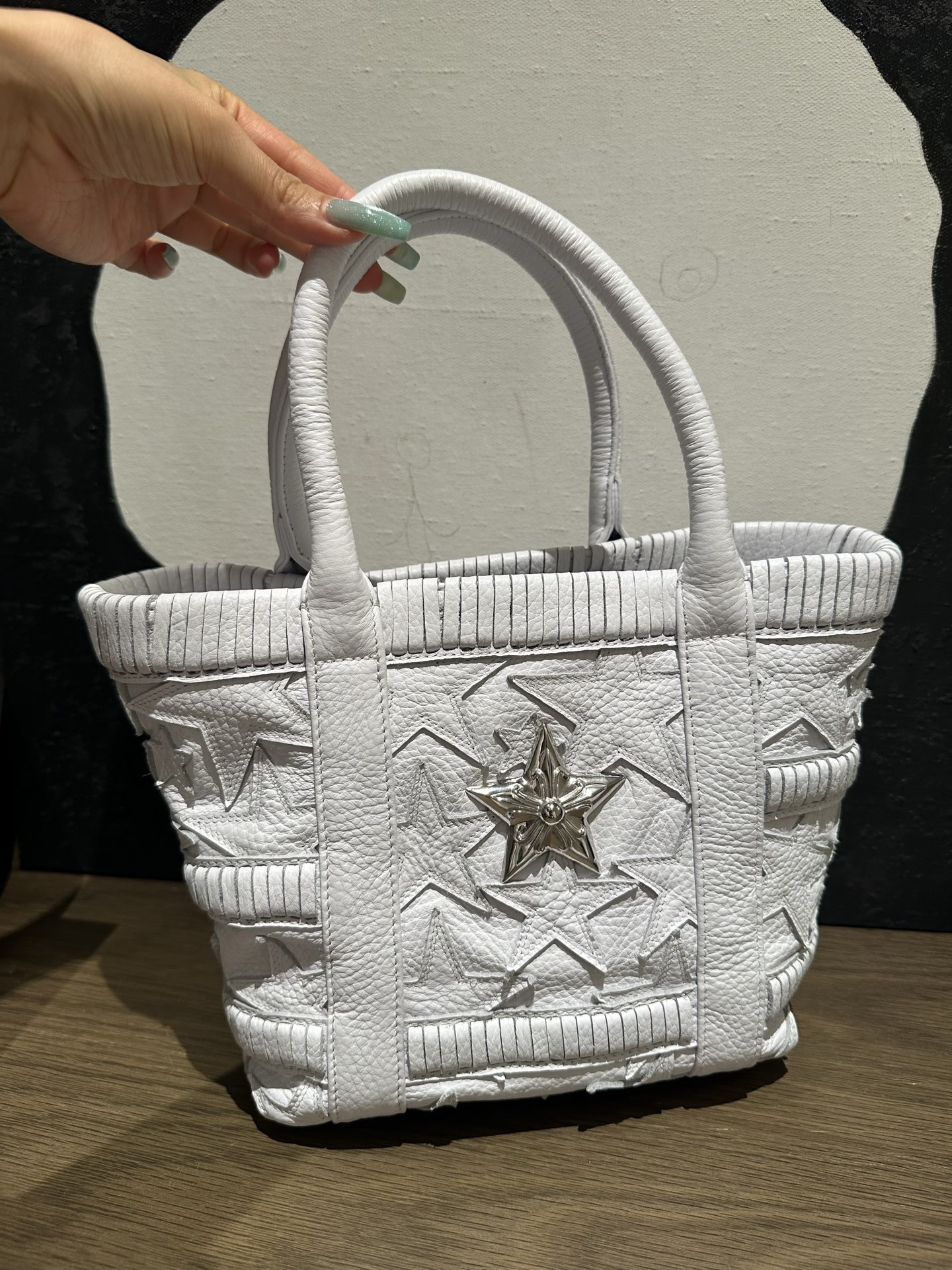 クロムハーツ ホワイト スターパッチ トートバッグ 画像 4