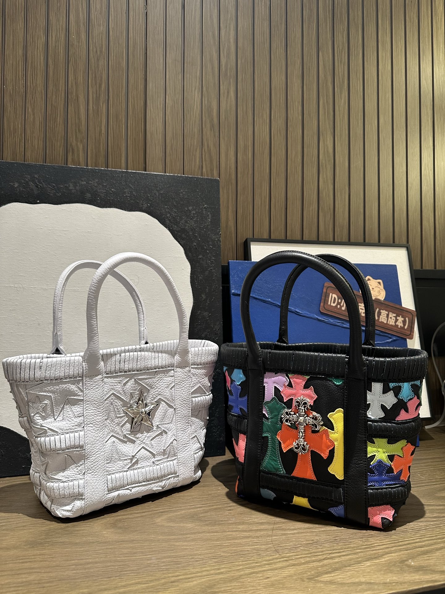 クロムハーツ ホワイト スターパッチ トートバッグ 画像 6