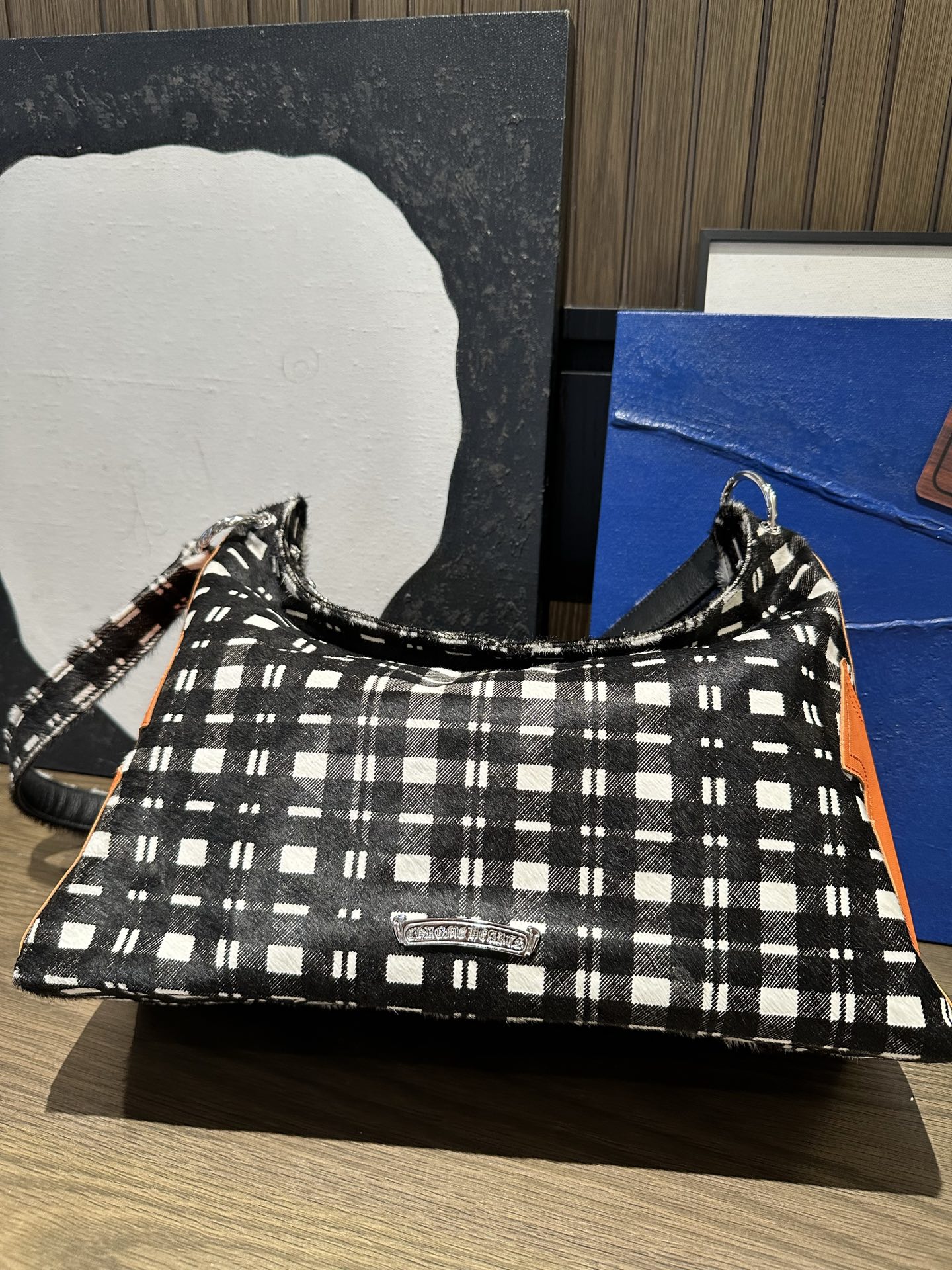 クロムハーツ チェック クロスパッチ ショルダーバッグ 画像 6