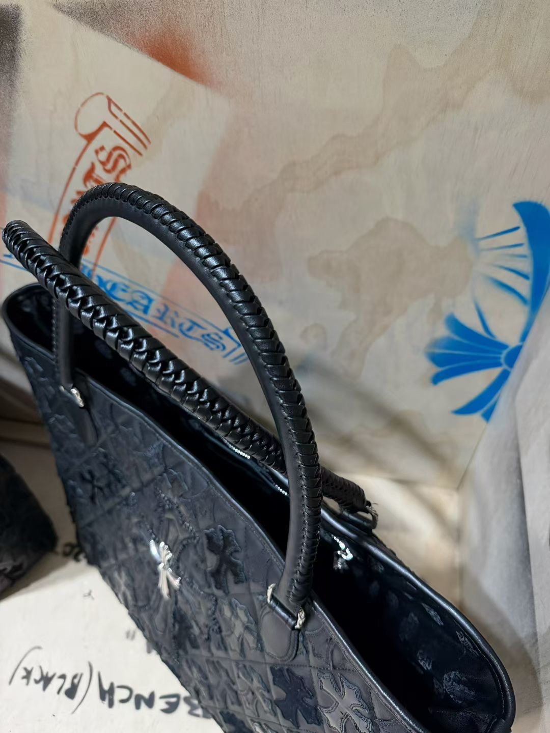 クロムハーツ ブラック クロス トート バッグ Monogram 画像 5