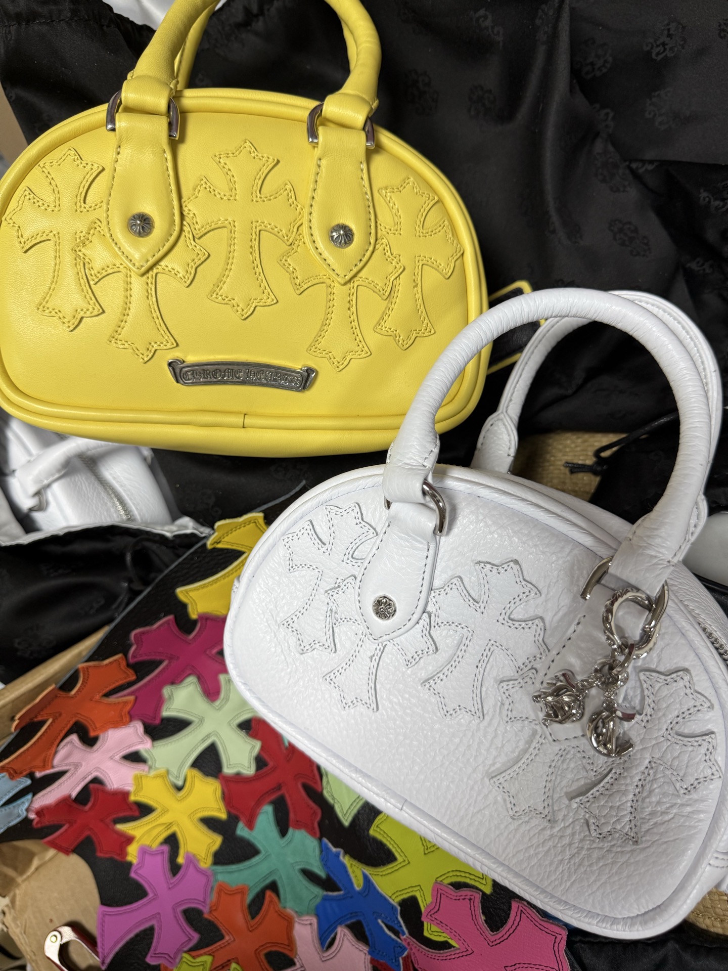 クロムハーツ ホワイト クロス Dome ミニ Handbag 詳細画像 2