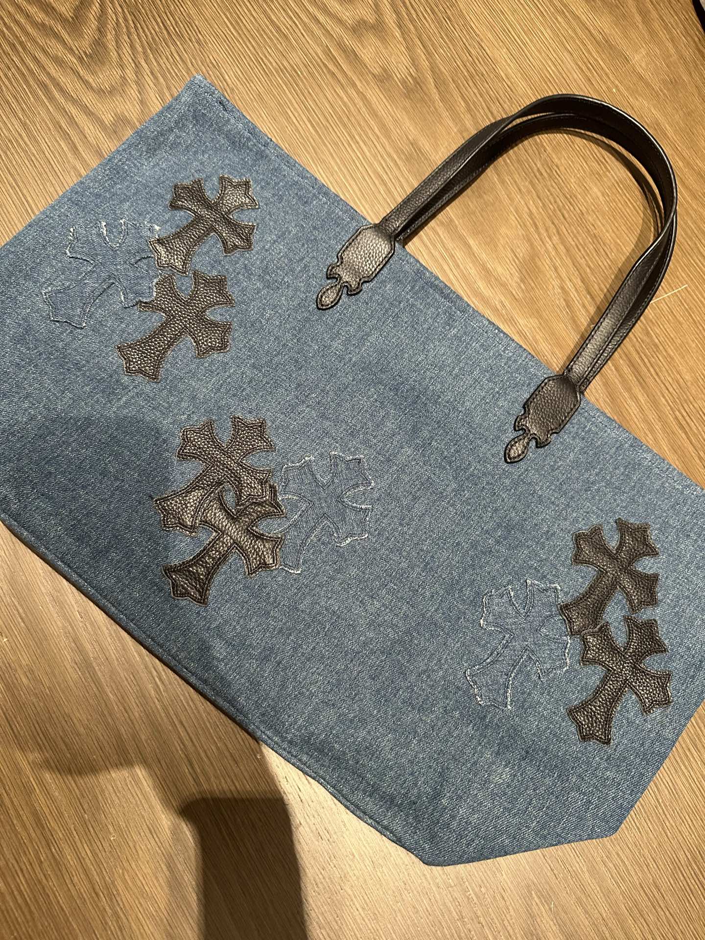クロムハーツ デニム クロス トートバッグ 画像 5