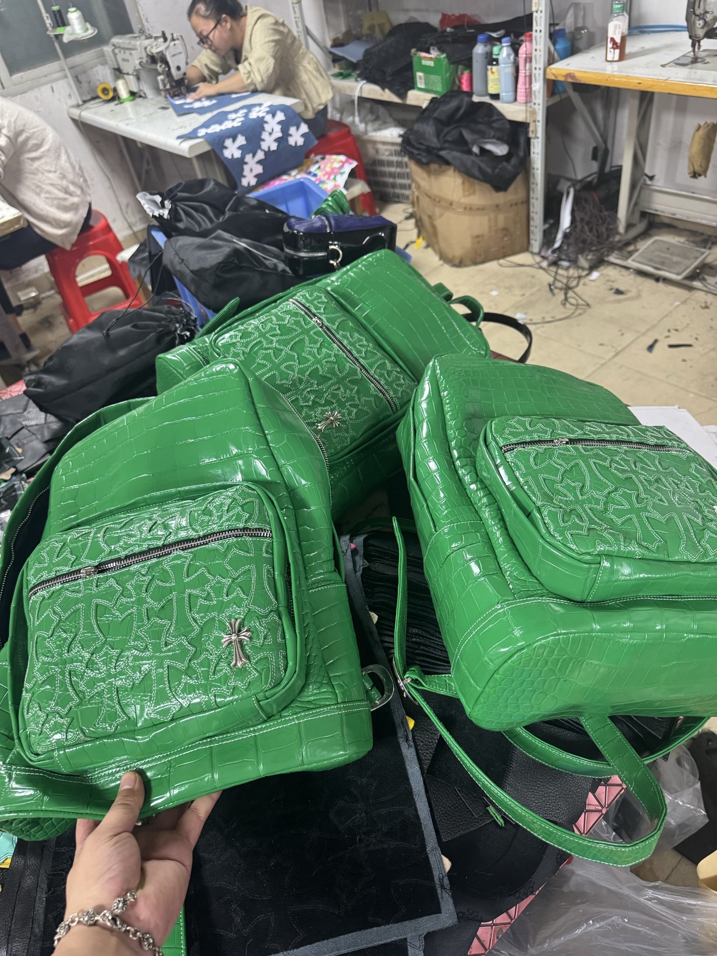 クロムハーツ クロコ型押し バックパック 詳細画像 2