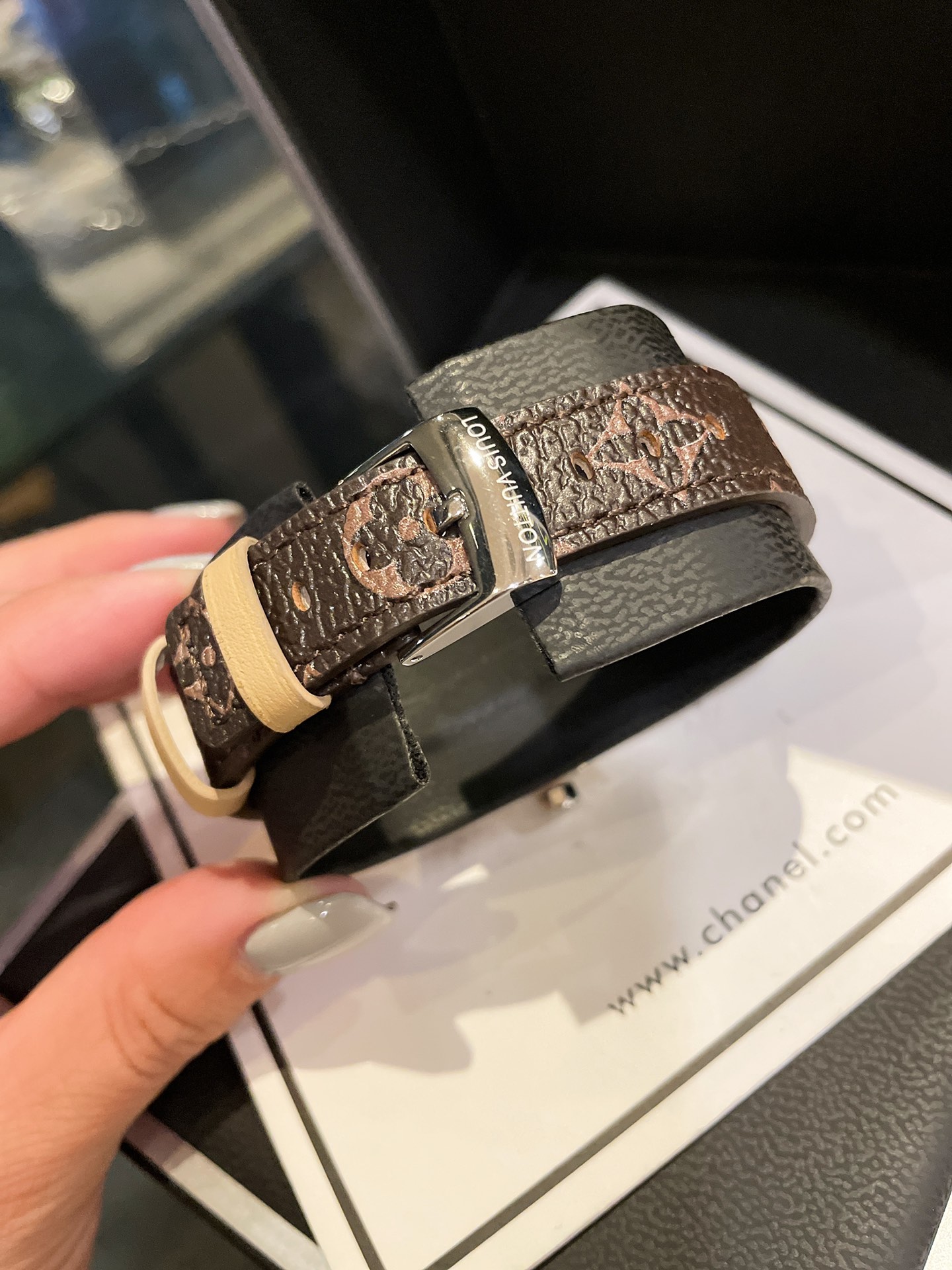 ルイ ヴィトン Monogram ウォッチ ブラウン ストラップ ゴールド ケース 画像 8