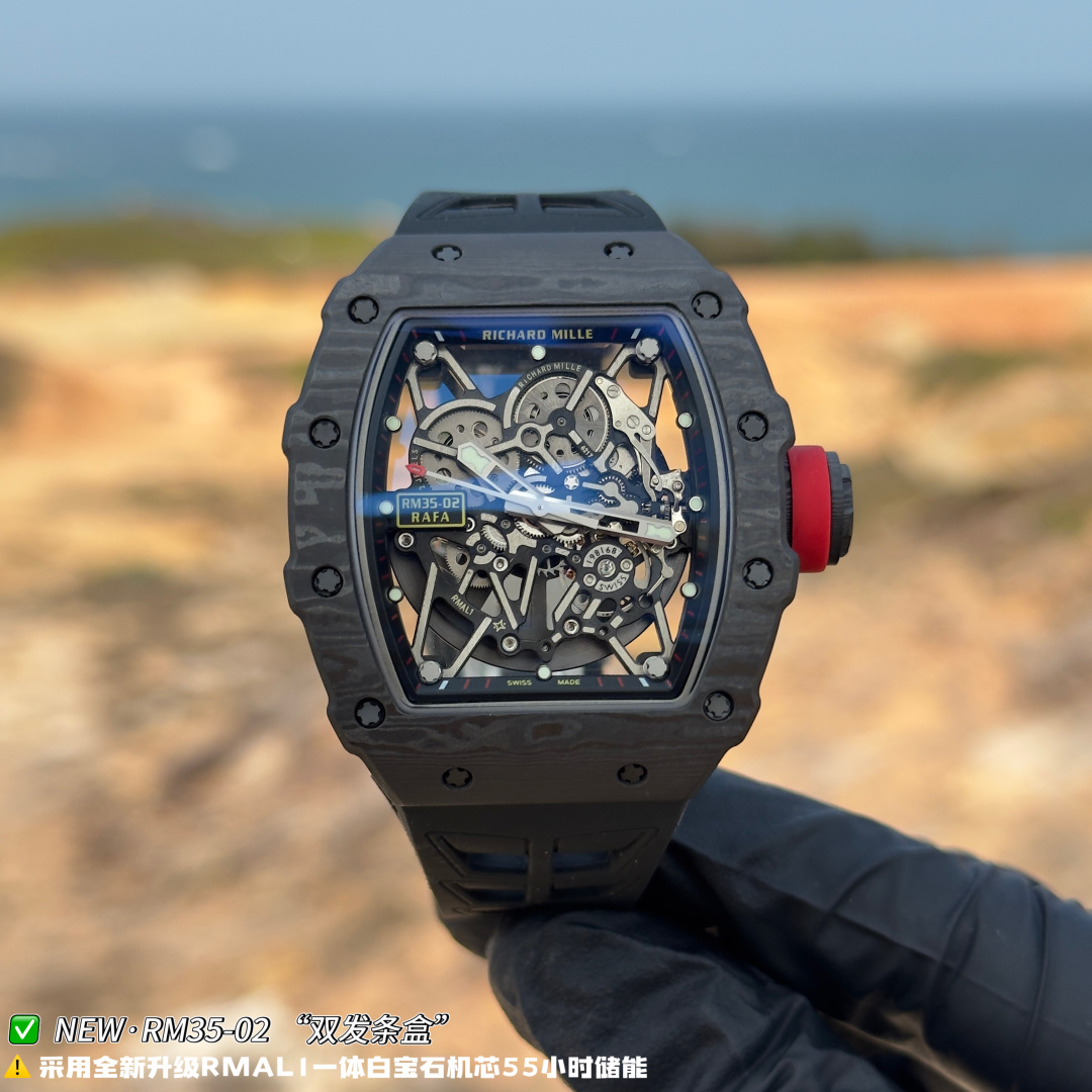 リシャール ミル RM35-02 カーボン オープンワーク ウォッチ ブラック 画像 5