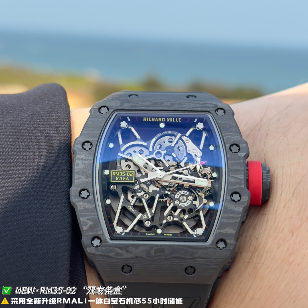 リシャール ミル RM35-02 カーボン オープンワーク ウォッチ ブラック 画像 7