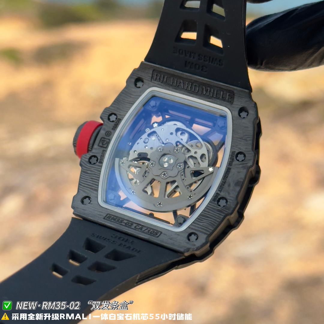 リシャール ミル RM35-02 カーボン オープンワーク ウォッチ ブラック 画像 8