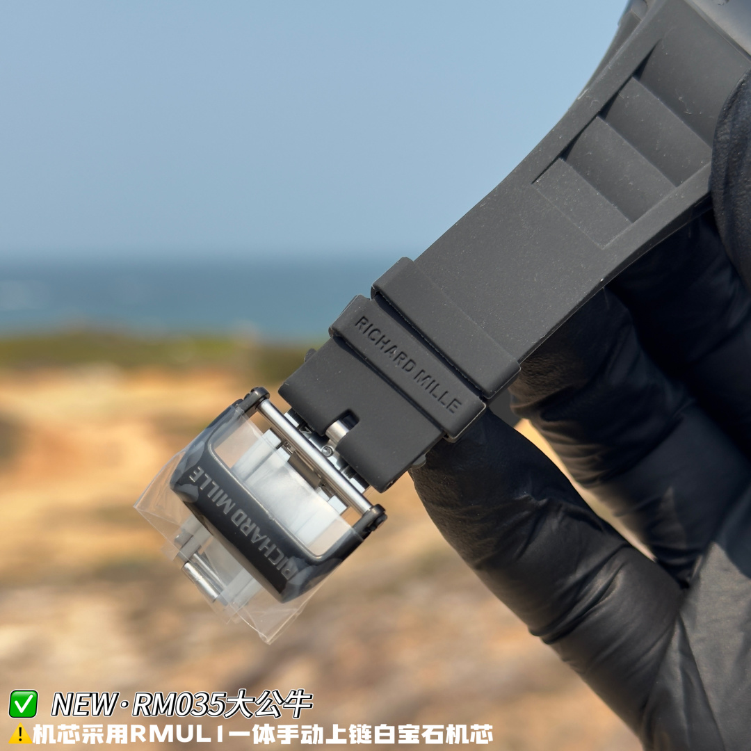 リシャール ミル RM035 カーボン カウプリント ウォッチ ブラック ストラップ 画像 9