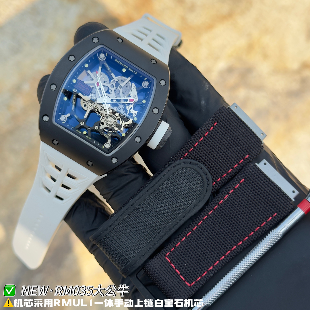 リシャール ミル RM035 カーボン カウプリント ウォッチ スケルトン ダイヤル 画像 5