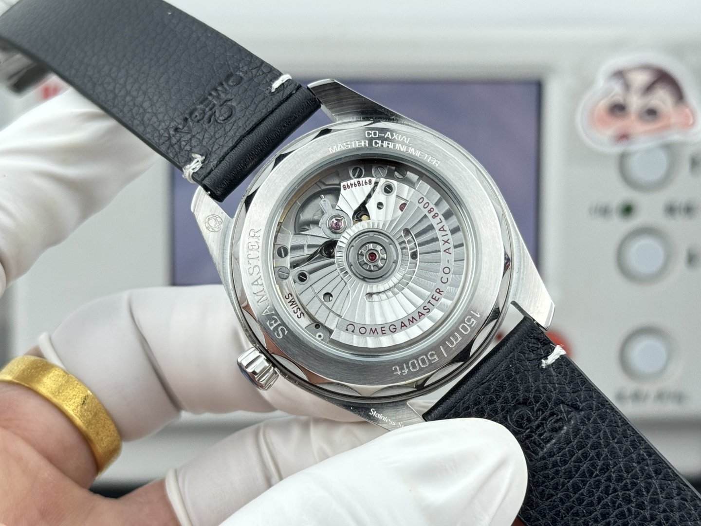 オメガ Seamaster Aqua Terra ウォッチ ホワイト ダイヤル ブラック ストラップ 画像 7