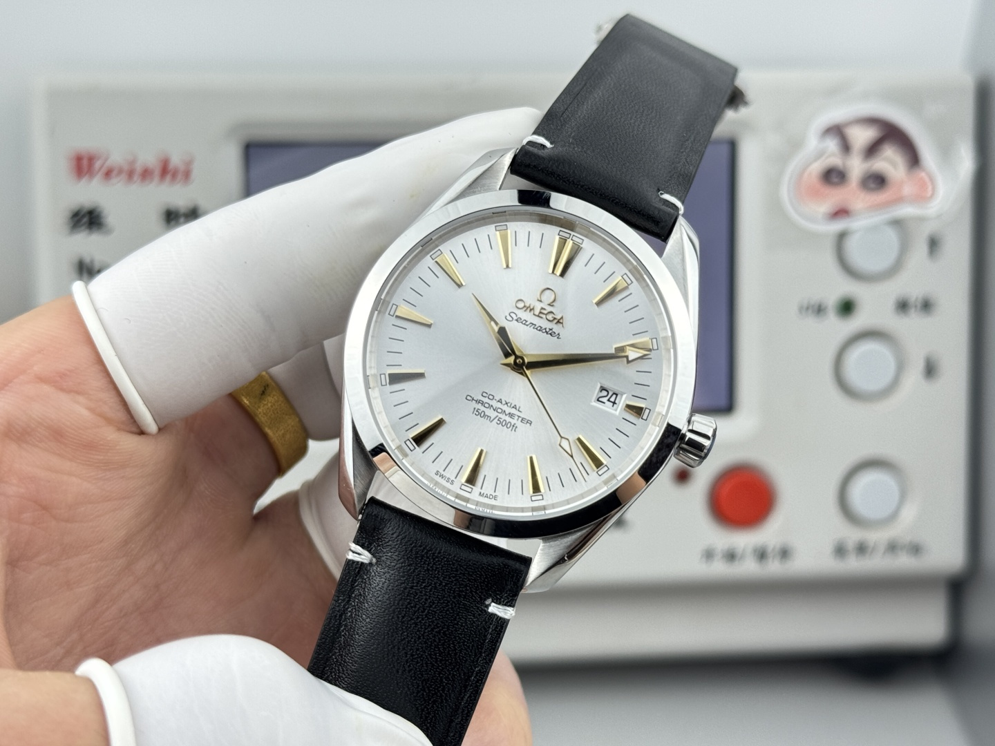 オメガ Seamaster Aqua Terra ウォッチ ホワイト ゴールド Marker 詳細画像 2