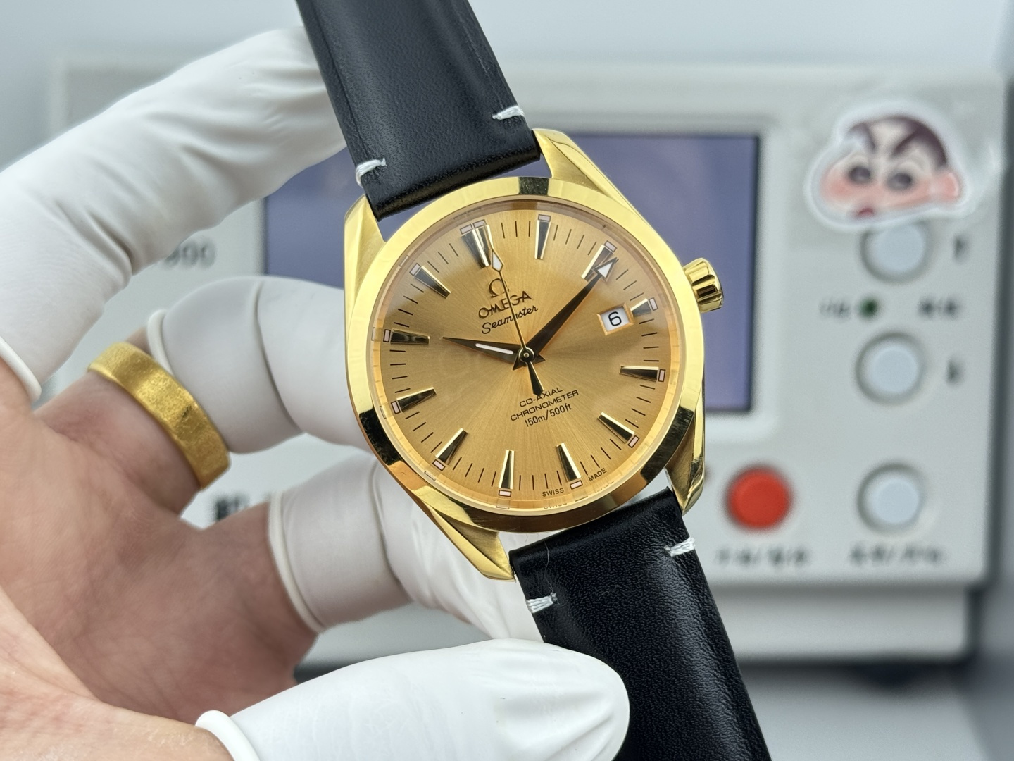 オメガ Seamaster Aqua Terra ウォッチ Champagne ダイヤル ゴールド ケース 詳細画像 1