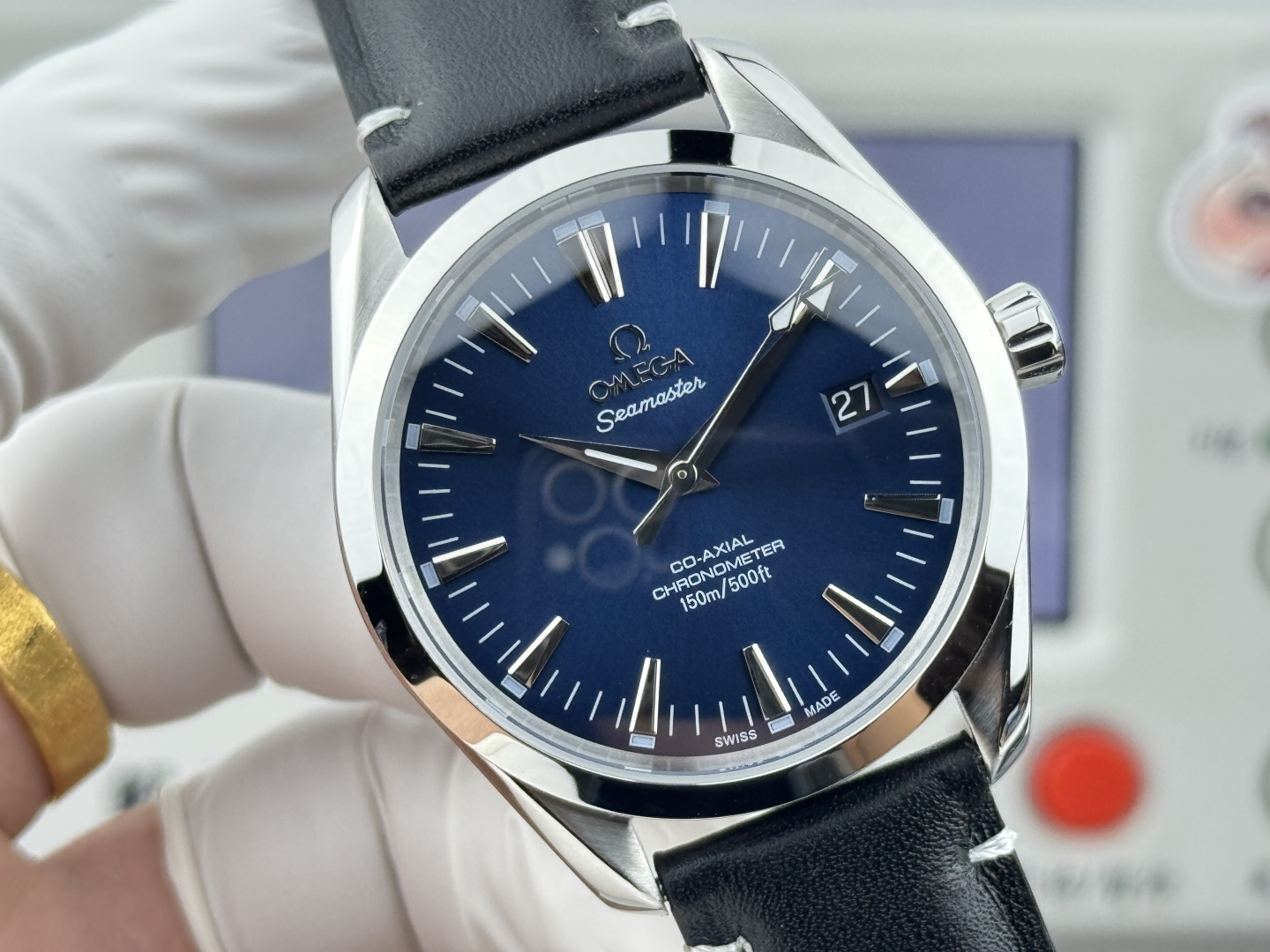 オメガ Seamaster Aqua Terra ウォッチ Blue ダイヤル シルバー ケース 詳細画像 3