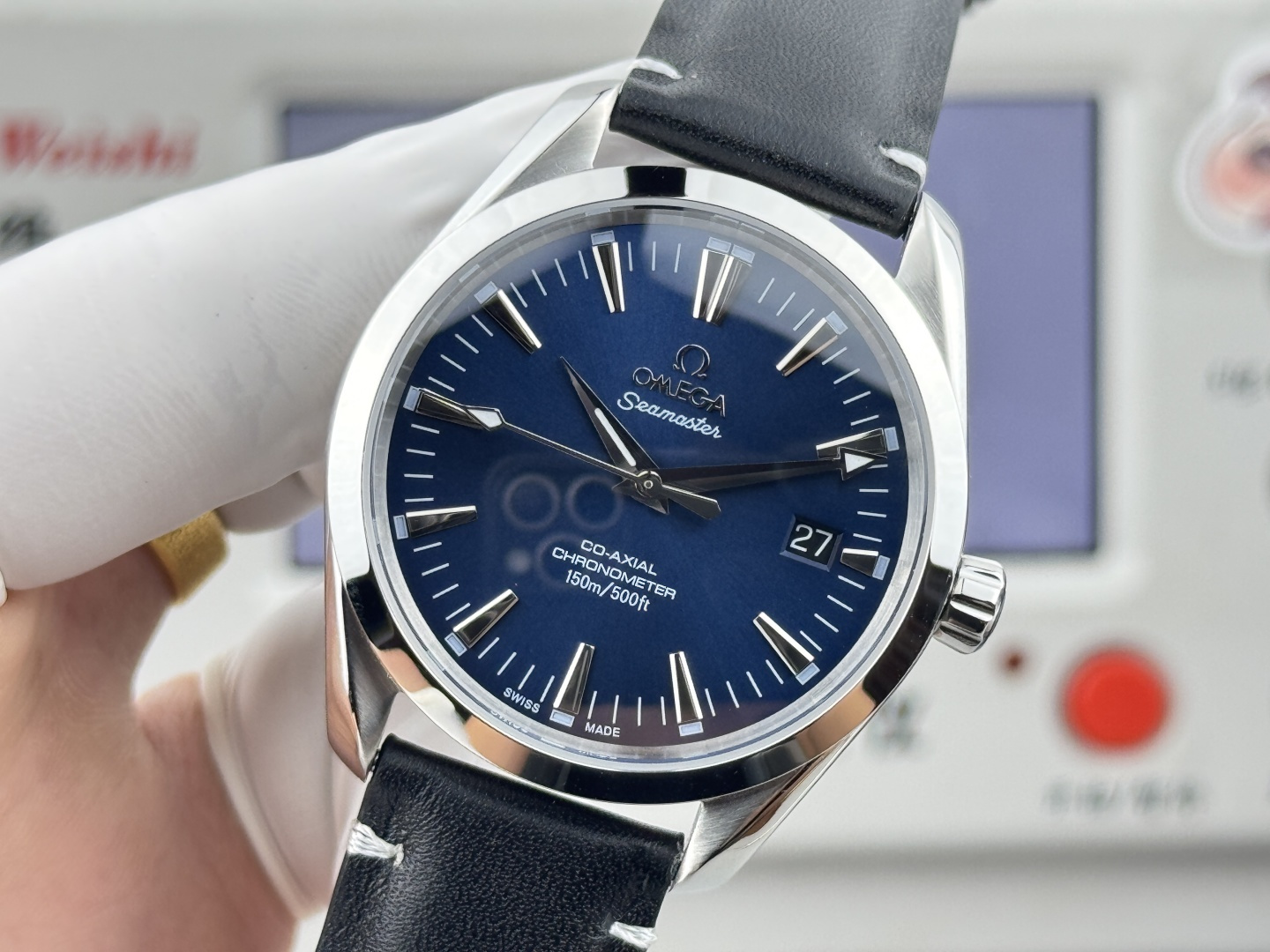 オメガ Seamaster Aqua Terra ウォッチ Blue ダイヤル シルバー ケース 画像 4