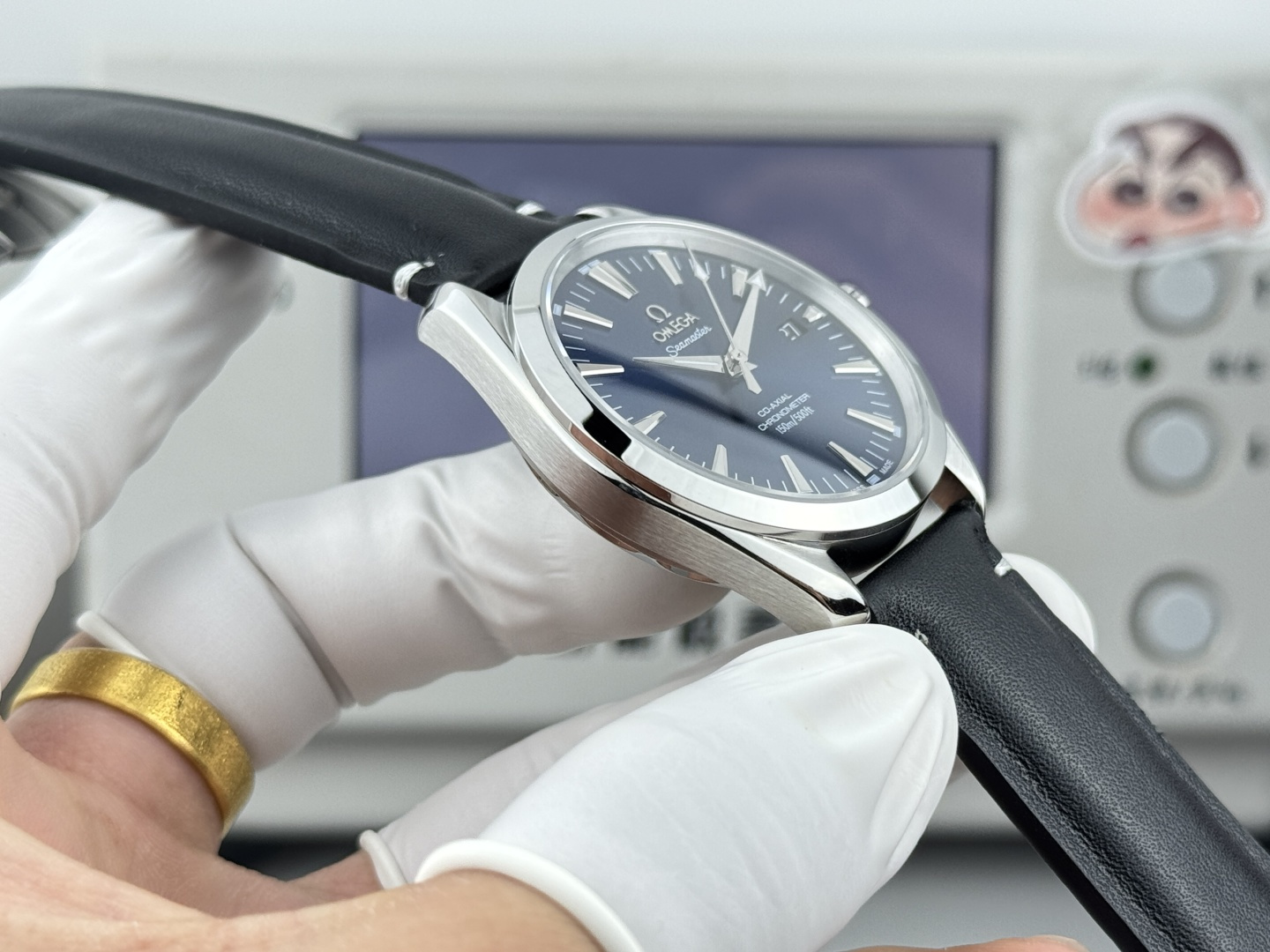 オメガ Seamaster Aqua Terra ウォッチ Blue ダイヤル シルバー ケース 画像 5