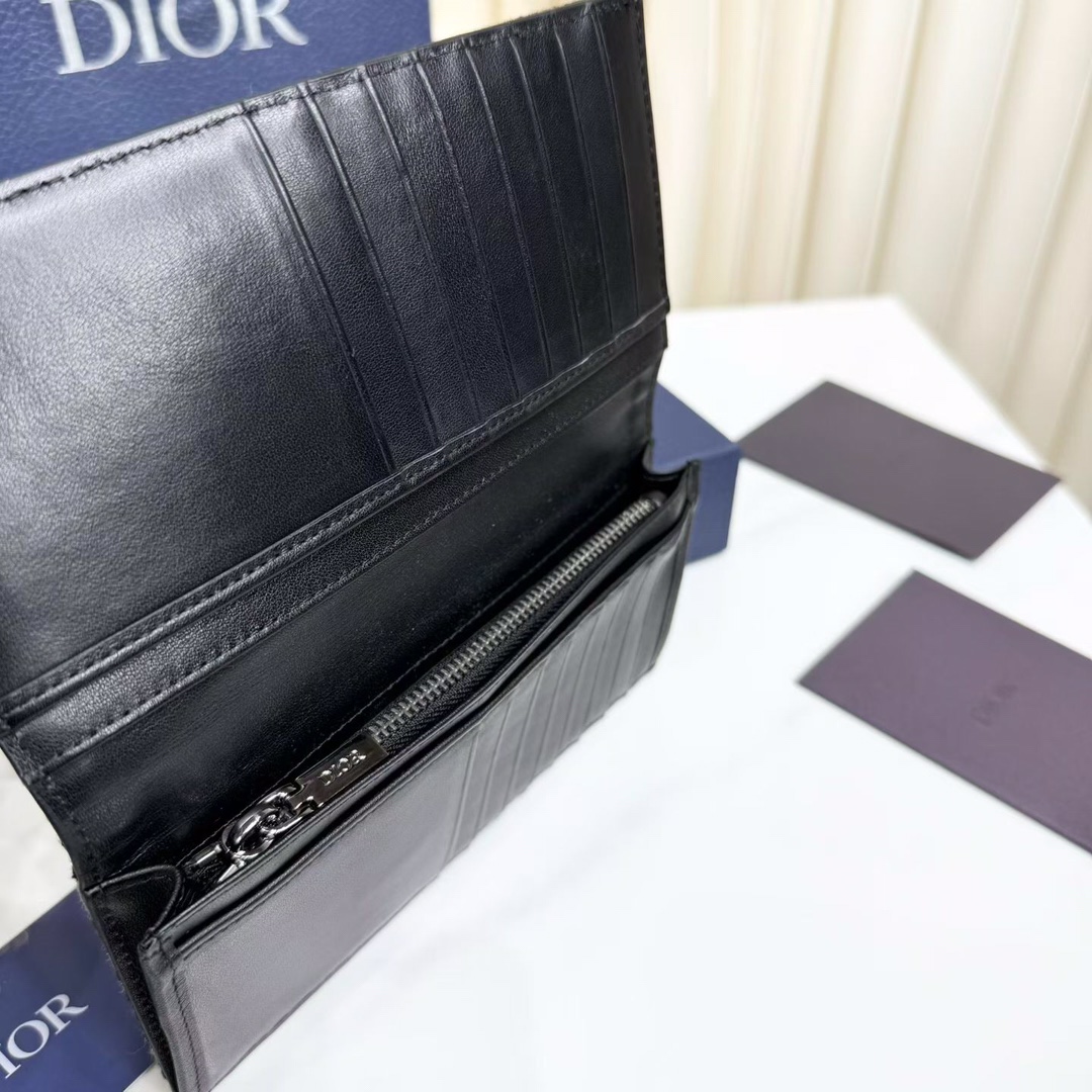 ディオール オブリーク 縦型 ウォレット Beige ブラック 2OBBC002YSE_H05E 画像 7