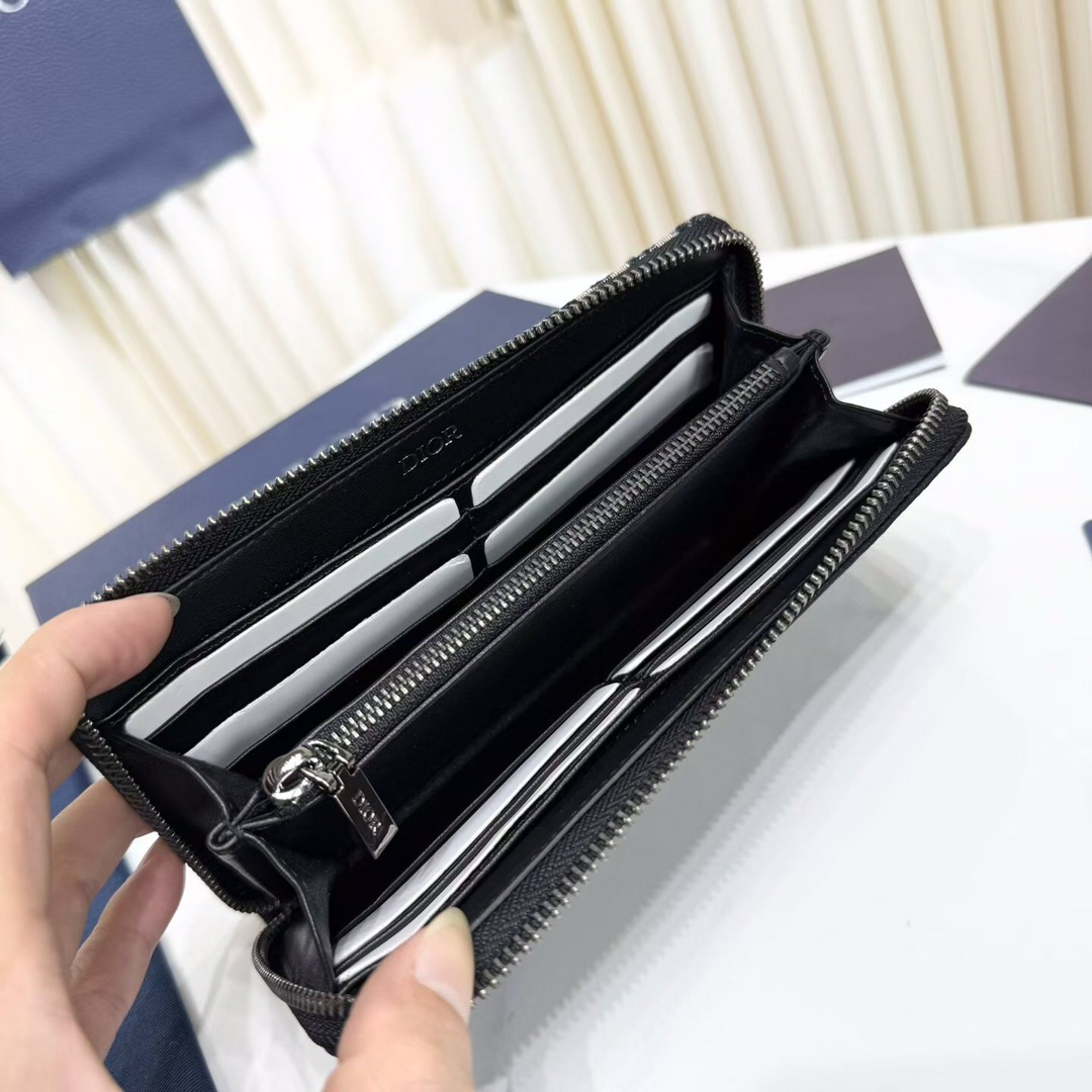 ディオール Saddle ロングジップ ウォレット ブラック 2ADBC315YKS_H03E 画像 6