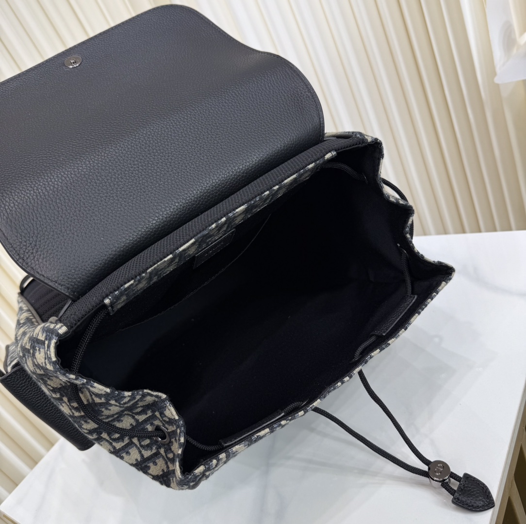 ディオール Saddle バックパック Beige ブラック オブリーク 1ADBA161YKS_H27E 画像 7
