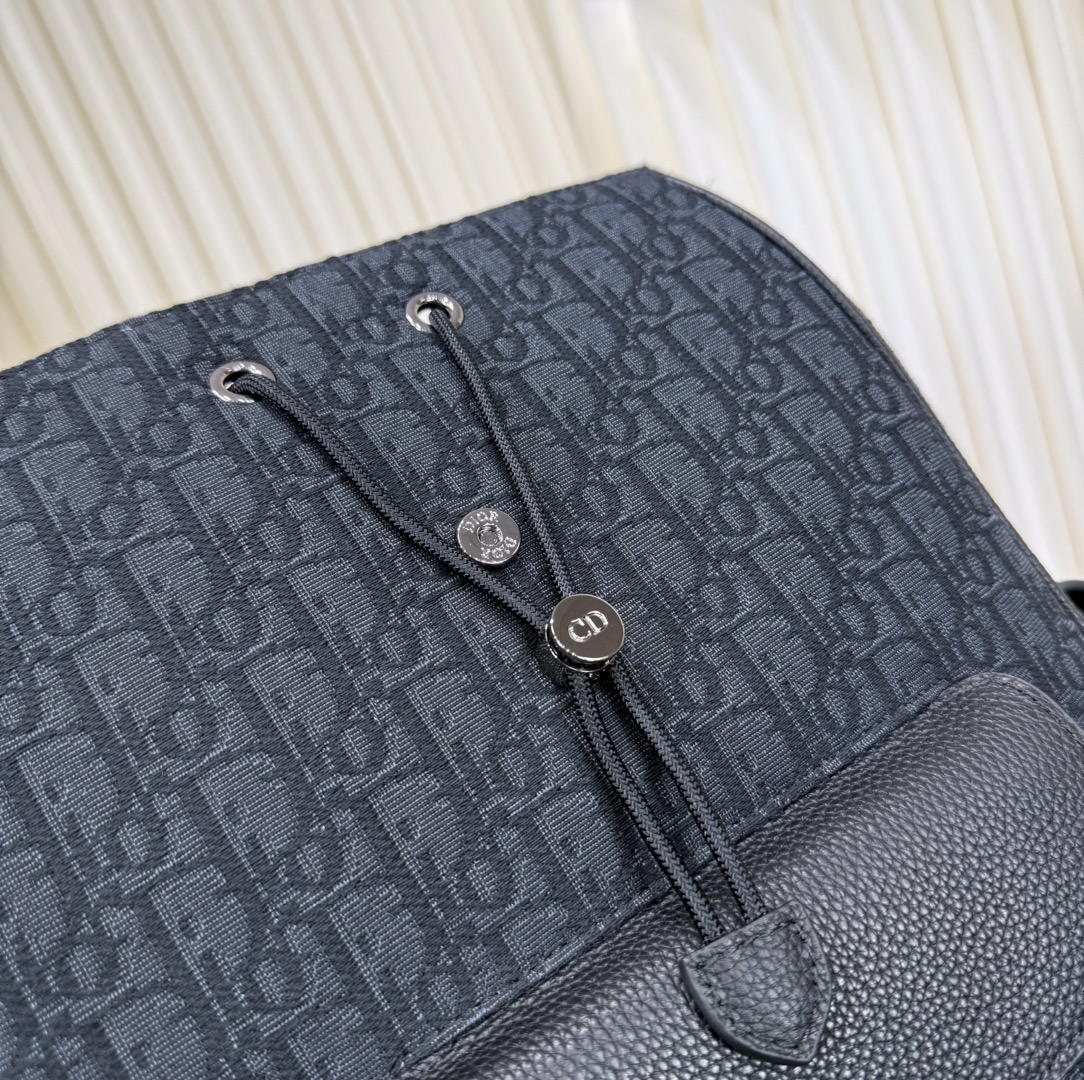 ディオール Saddle バックパック ブラック グレー オブリーク 1ADBA161YKS_H27E 画像 4