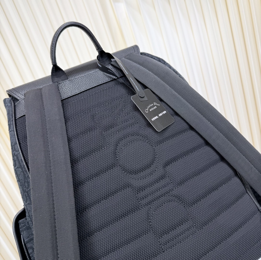 ディオール Saddle バックパック ブラック グレー オブリーク 1ADBA161YKS_H27E 画像 5