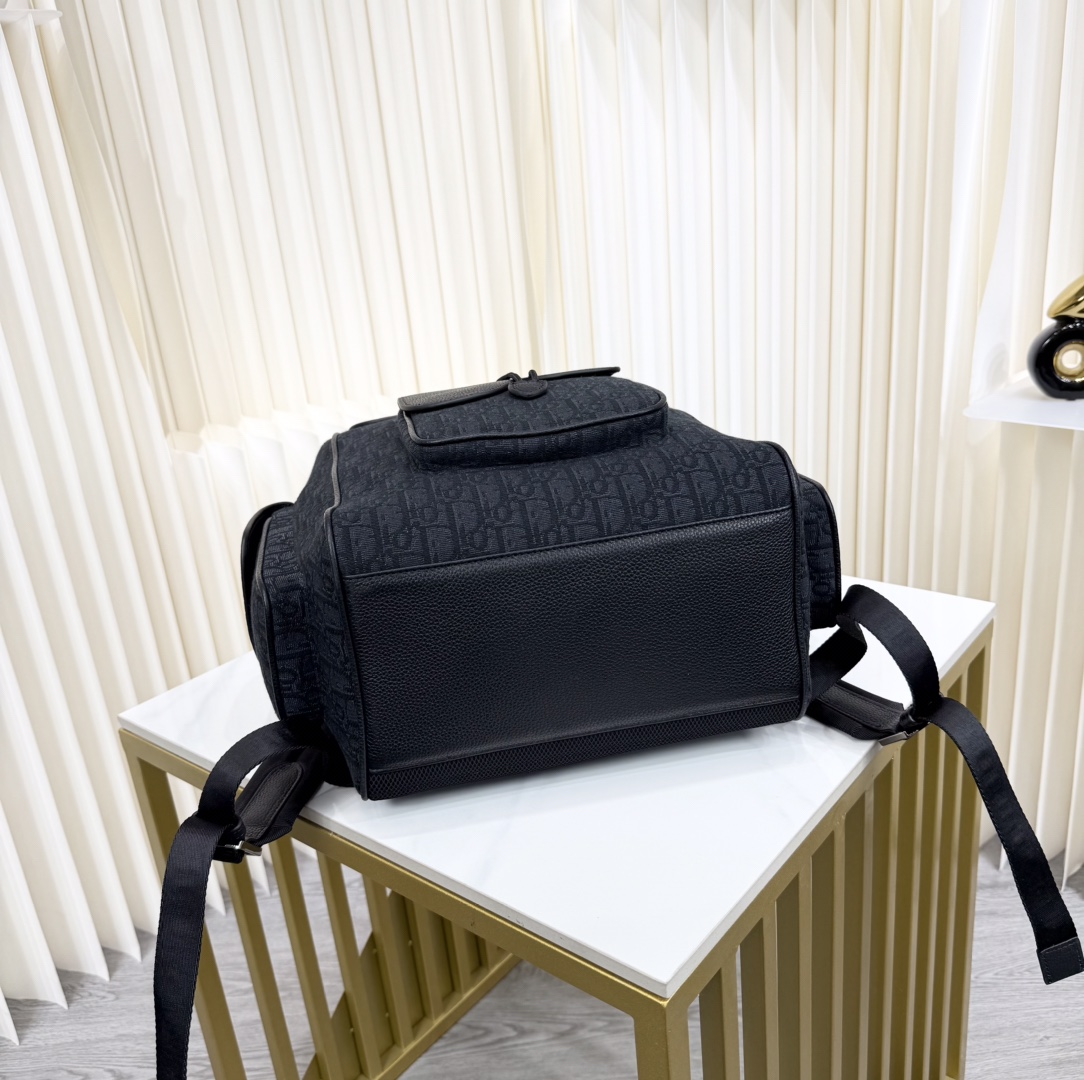 ディオール Saddle バックパック ブラック グレー オブリーク 1ADBA161YKS_H27E 画像 6