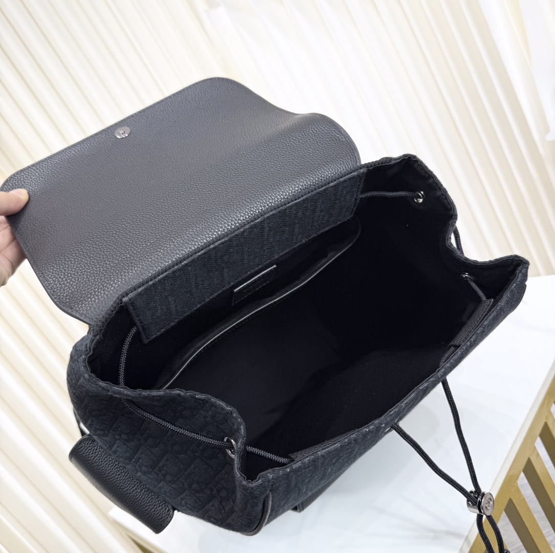 ディオール Saddle バックパック ブラック グレー オブリーク 1ADBA161YKS_H27E 画像 7