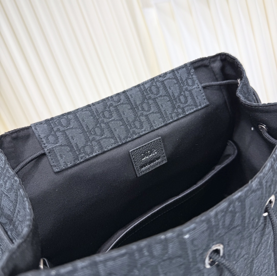 ディオール Saddle バックパック ブラック グレー オブリーク 1ADBA161YKS_H27E 画像 8