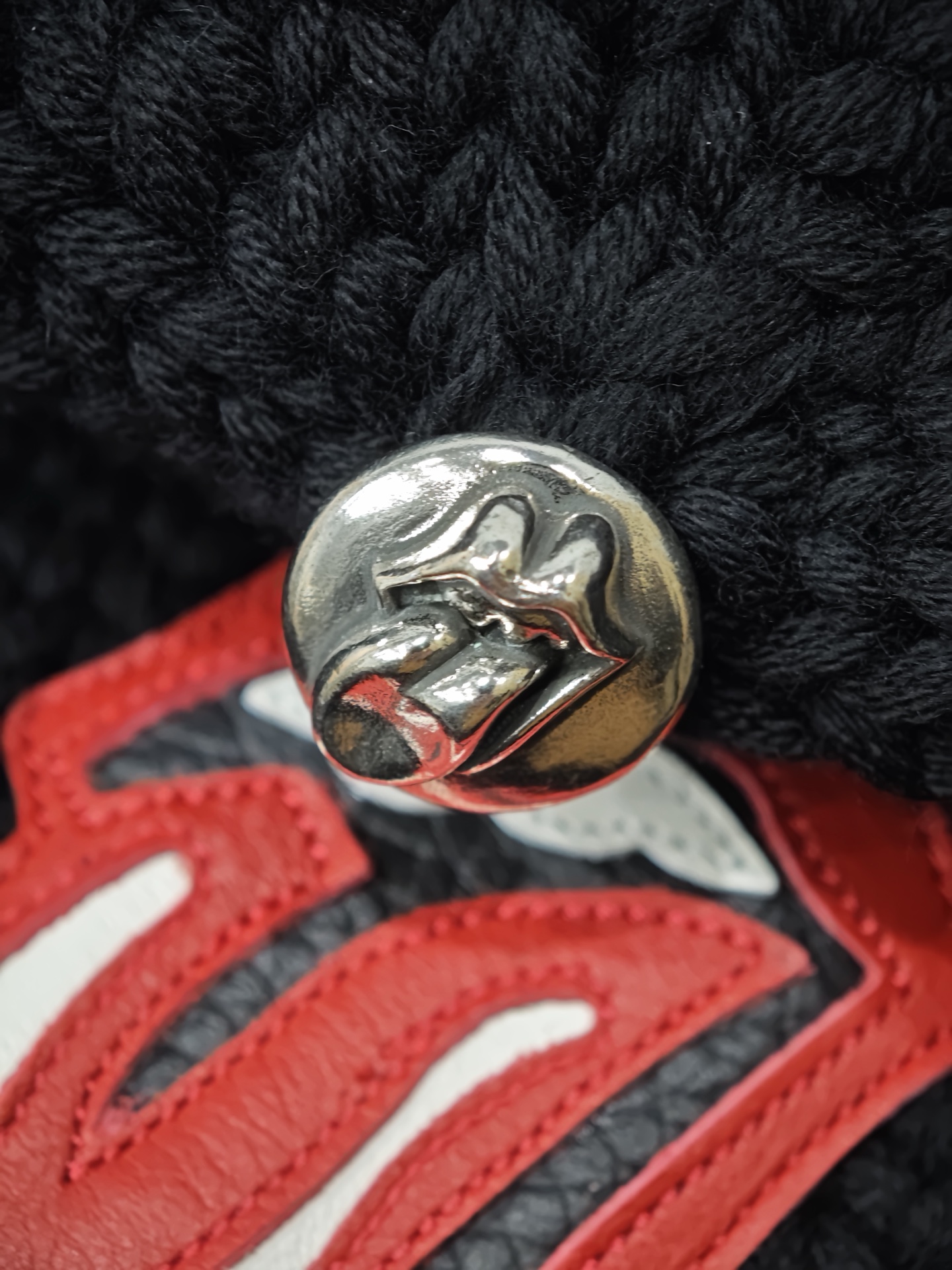 クロムハーツ x Rolling Stones Cashmere ビーニー ブラック 画像 4