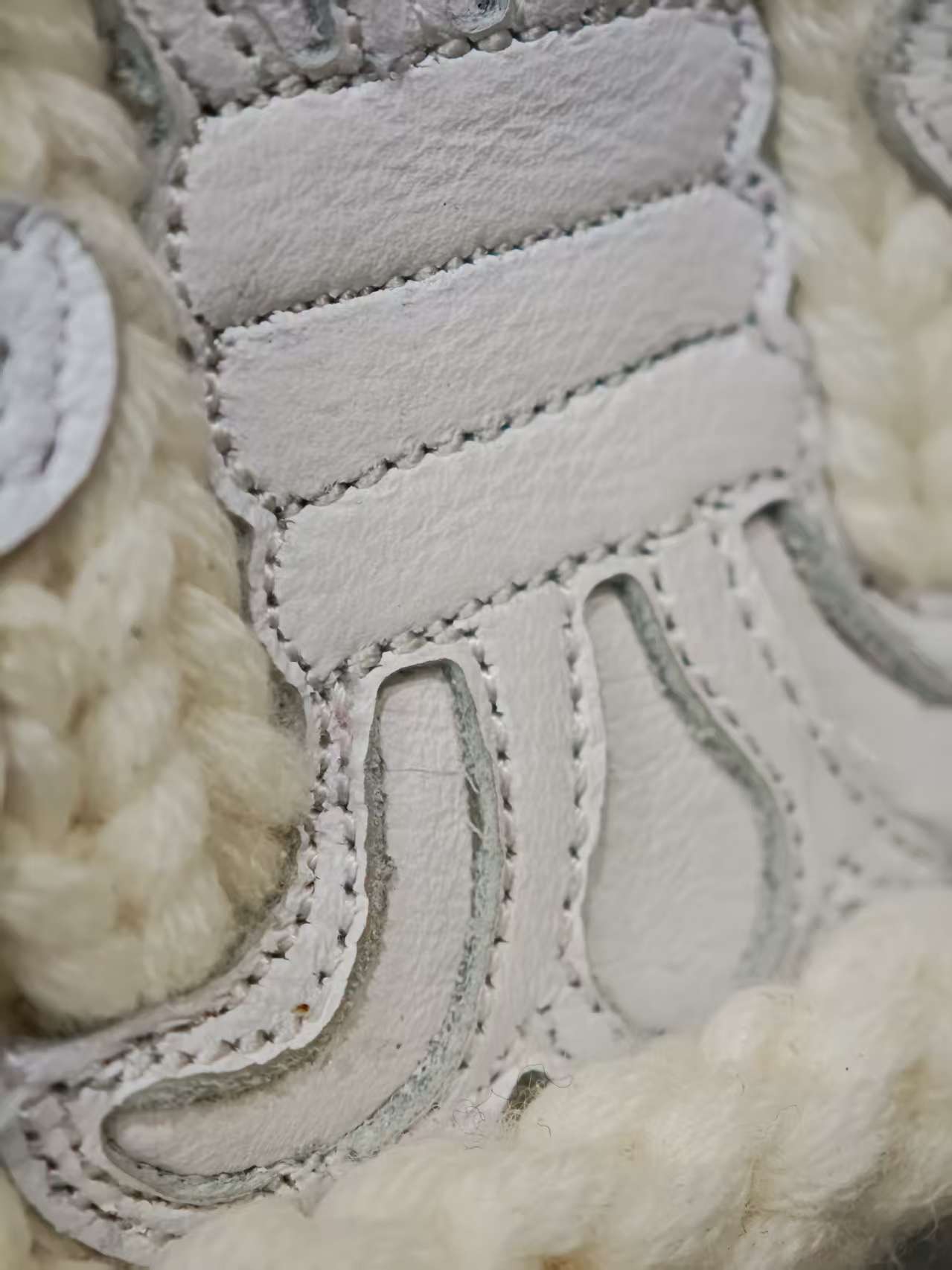 クロムハーツ Leather Patchwork Cashmere カシミヤ ビーニー ブラック 画像 6