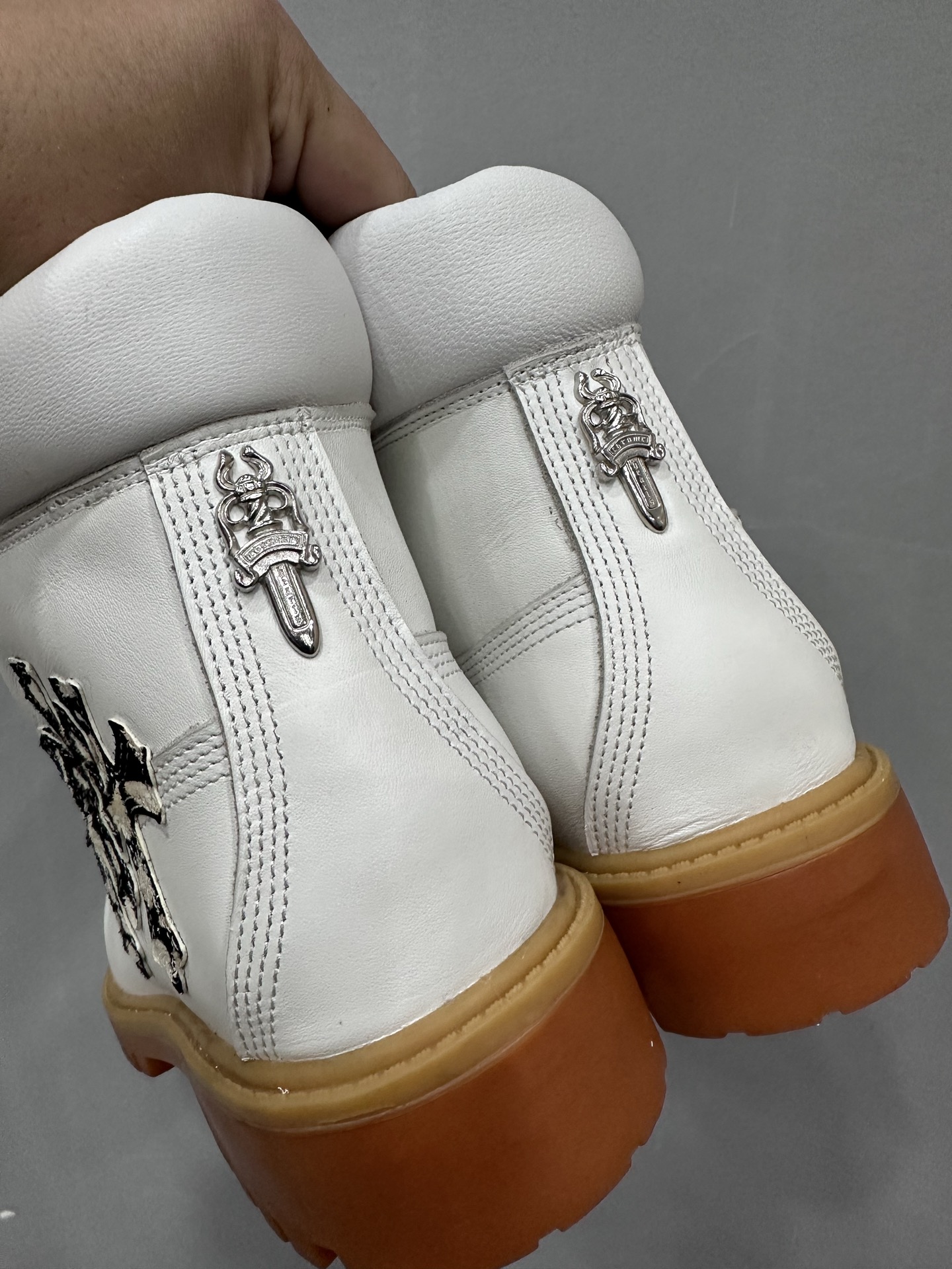 クロムハーツ x ティンバーランド Haircalf ブーツ 詳細画像 3