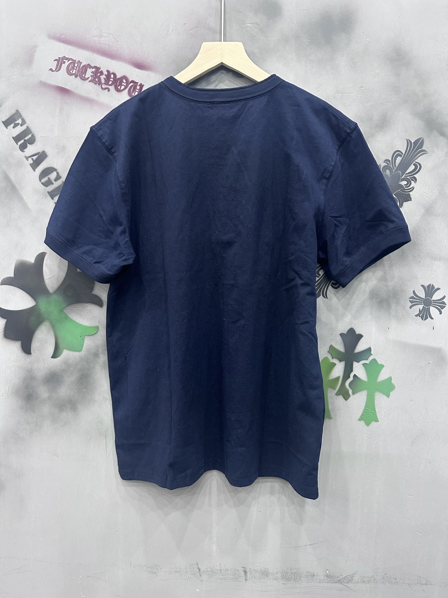 クロムハーツ Plaid レザーパッチ Tシャツ ブラック ホワイト グレー ブルー 画像 6