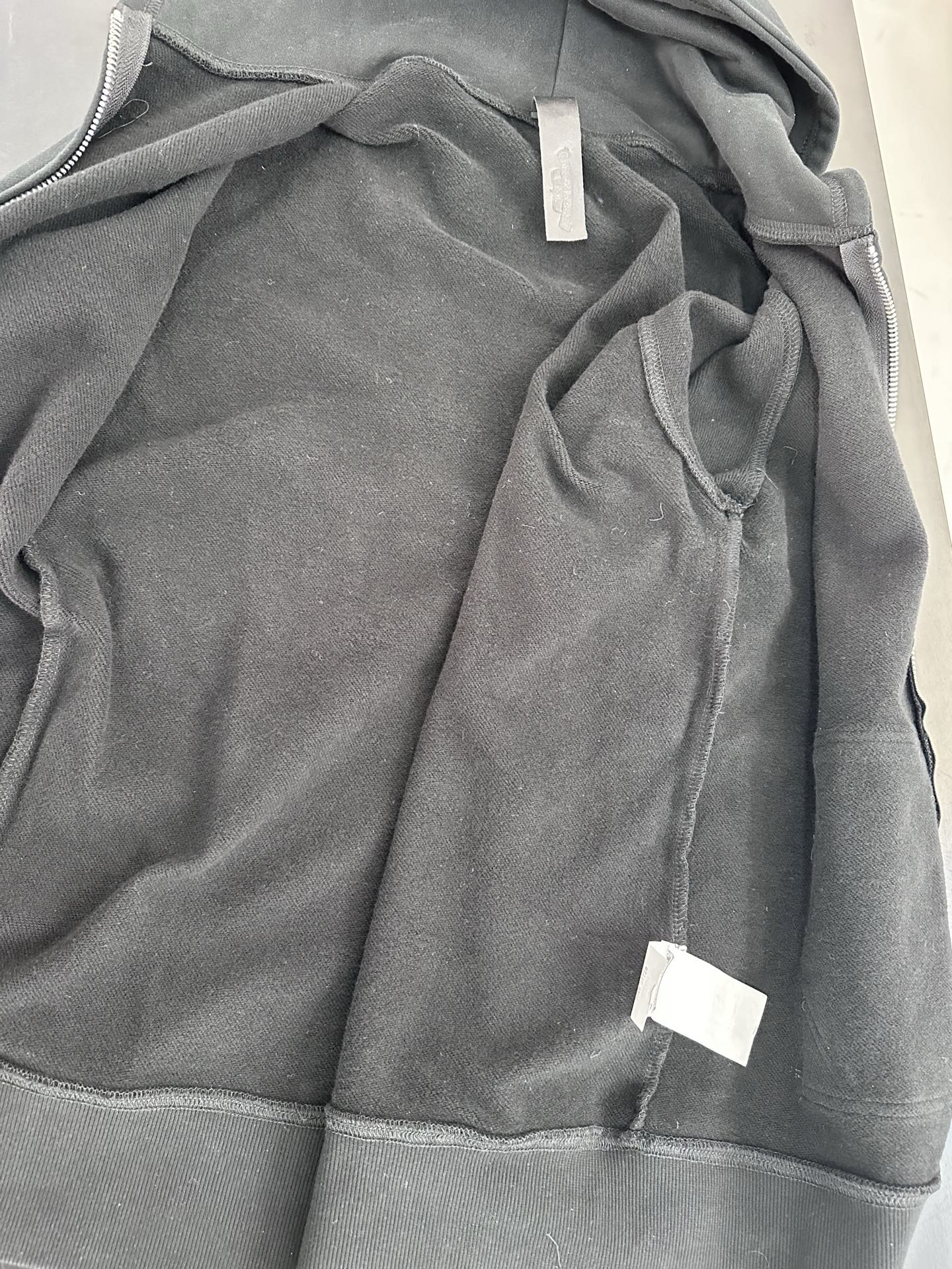 クロムハーツ Vine Leather Patchwork レザーパッチ フーディ ブラック 詳細画像 2