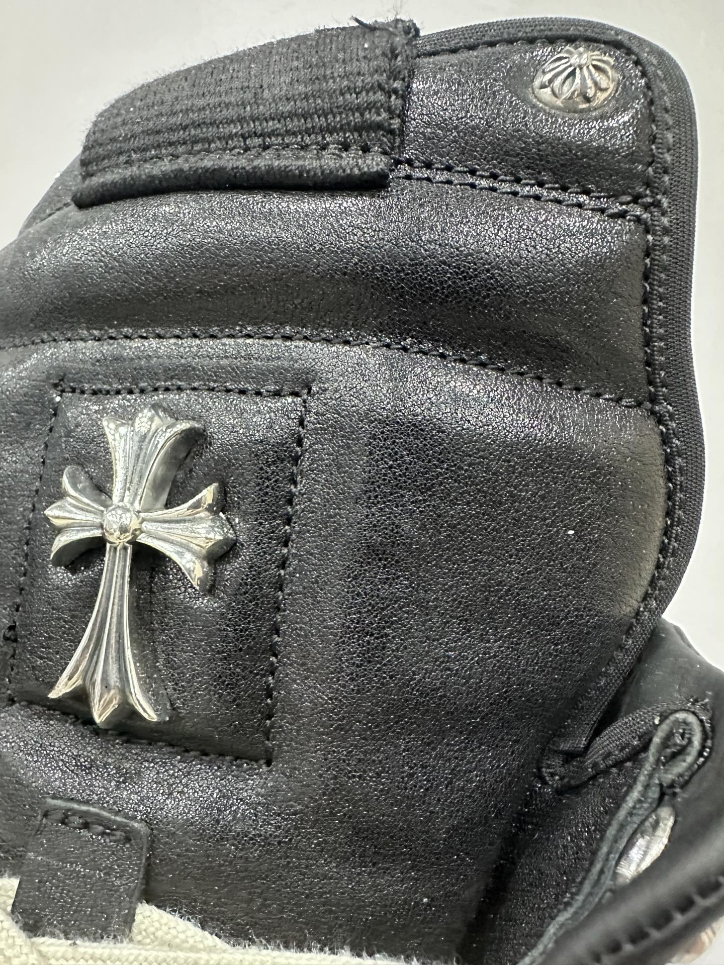 クロムハーツ x リック オウエンス Geobasket High Top スニーカー ブラック 画像 8