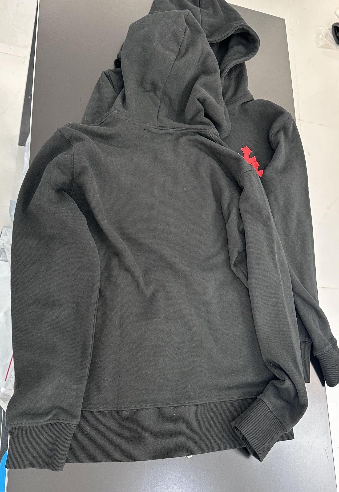 クロムハーツ Leather Patchwork Zip ジップ ニットカーディガン ブラック 詳細画像 1