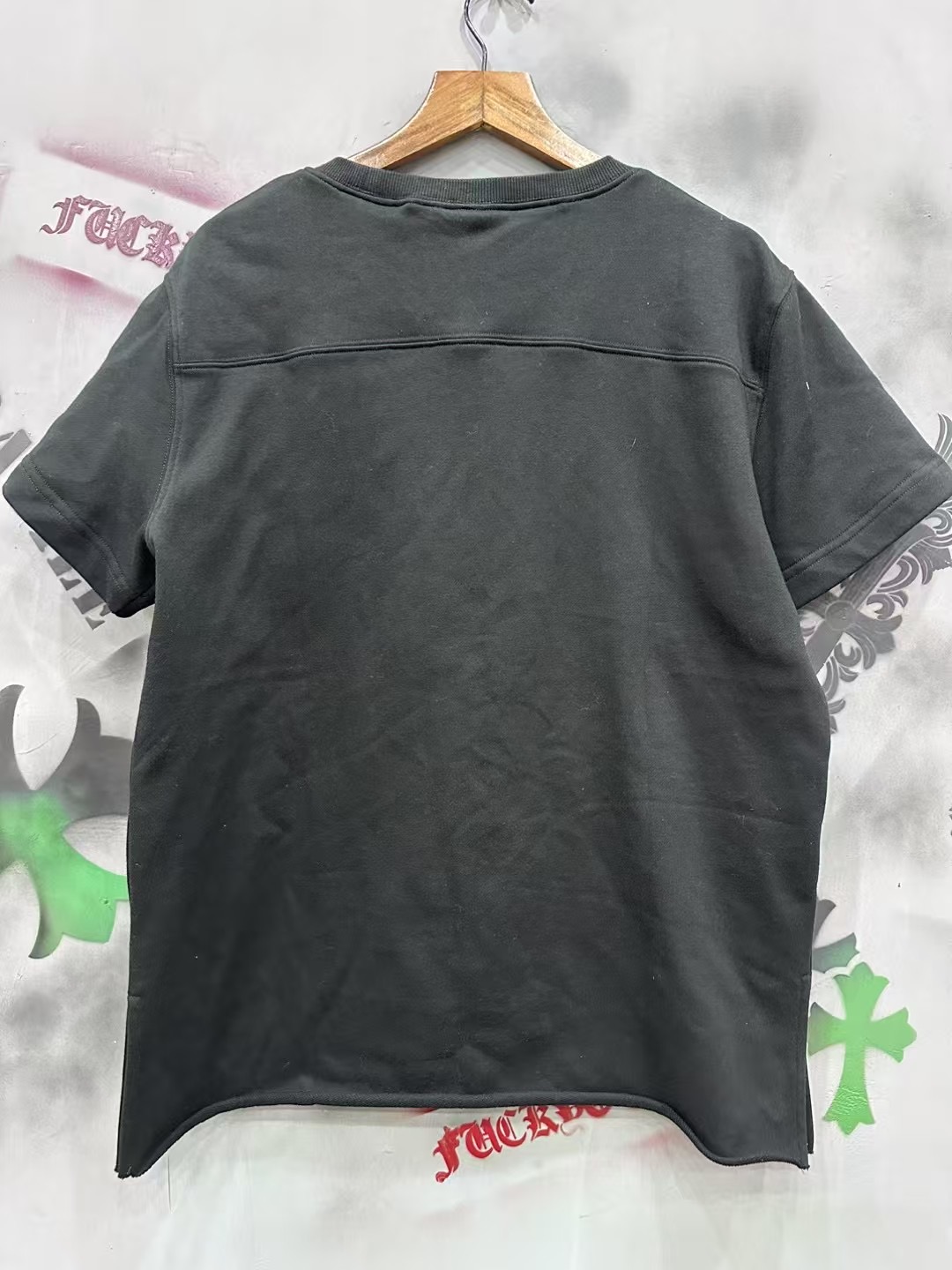 クロムハーツ Leather Patchwork レザーパッチ Tシャツ ブラック 詳細画像 1