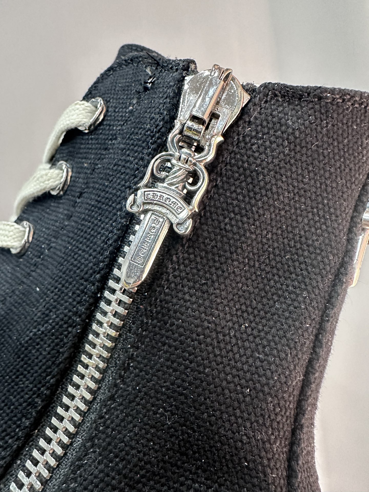クロムハーツ x Rick Owens DRKSHDW ハイトップ スニーカー ブラック 画像 5