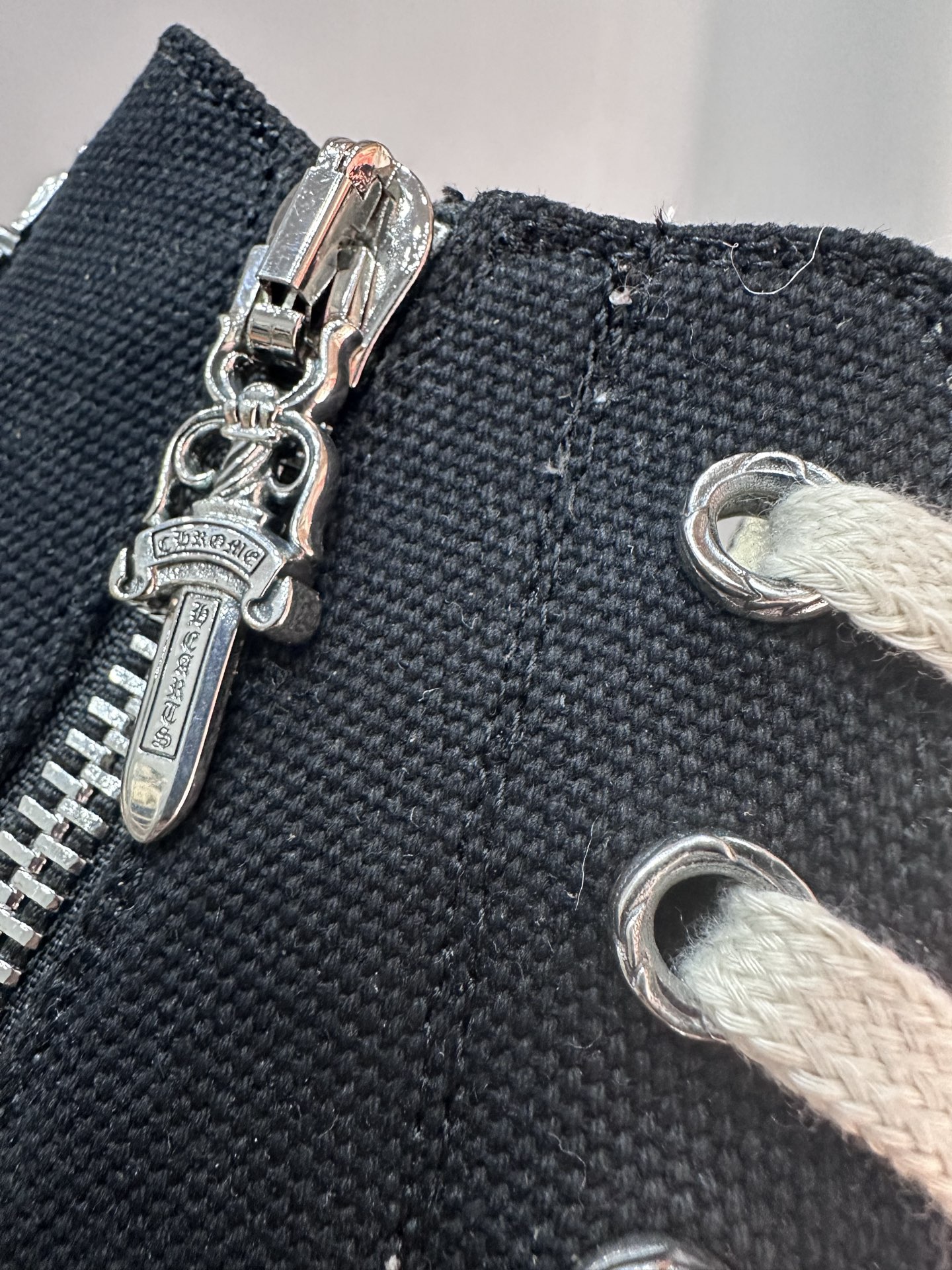 クロムハーツ x Rick Owens DRKSHDW ハイトップ スニーカー ブラック 画像 8