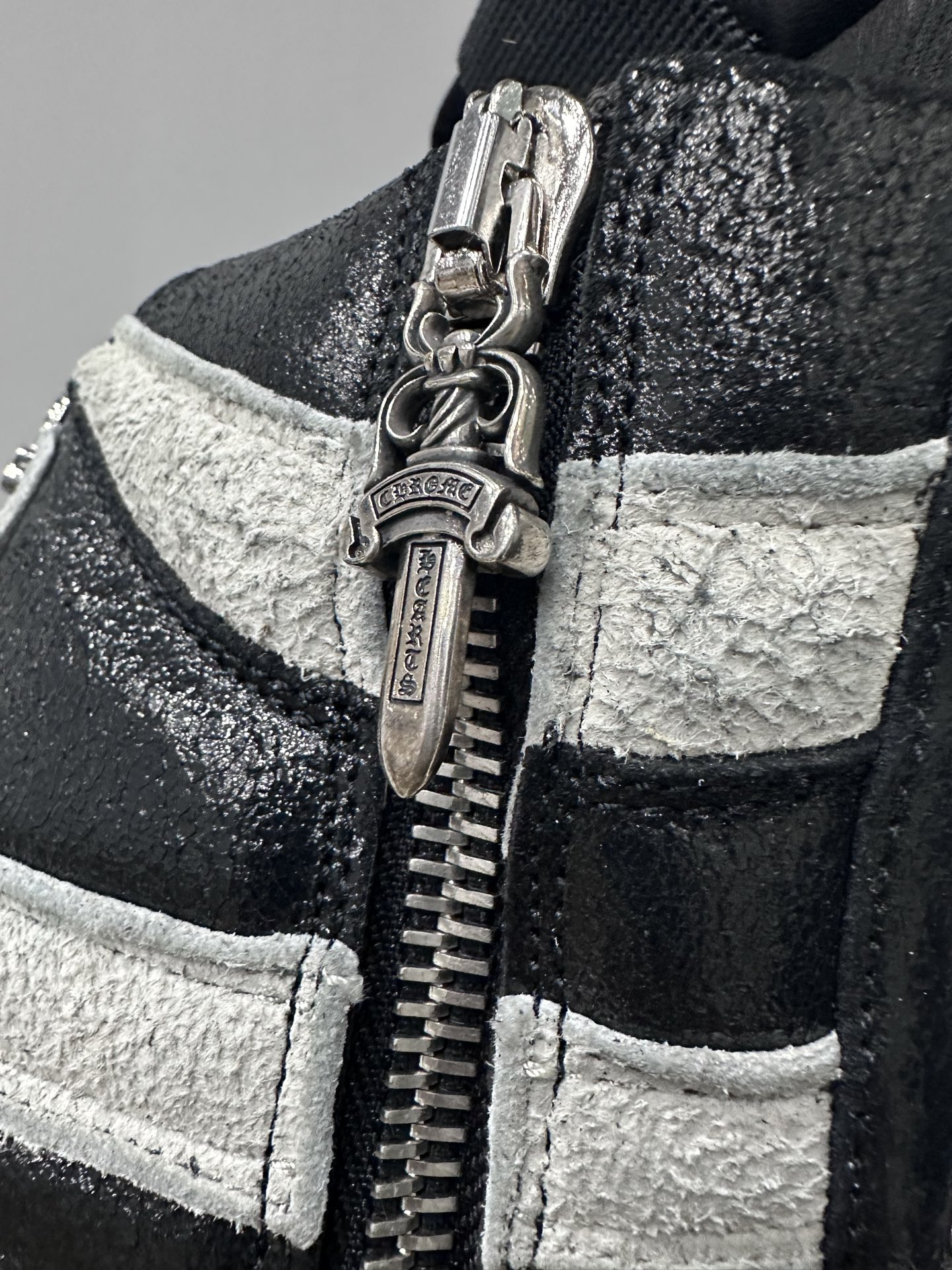 クロムハーツ x リック オウエンス クロス Geobasket High Top スニーカー グレー 画像 6