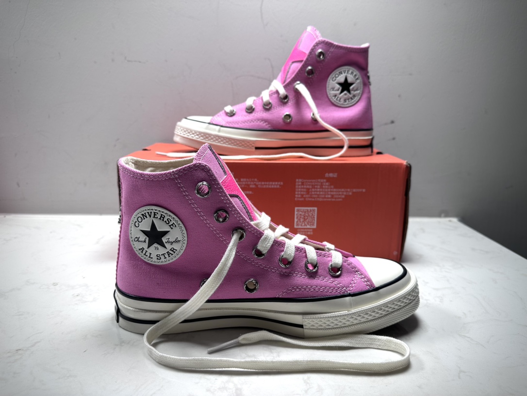 クロムハーツ x コンバース クロス 1970s High Top スニーカー レッド ピンク マルチカラー 詳細画像 1