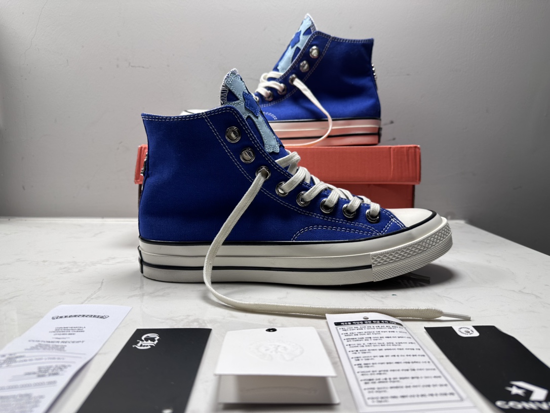 クロムハーツ x コンバース クロス 1970s High Top スニーカー ブルー マルチカラー 詳細画像 1