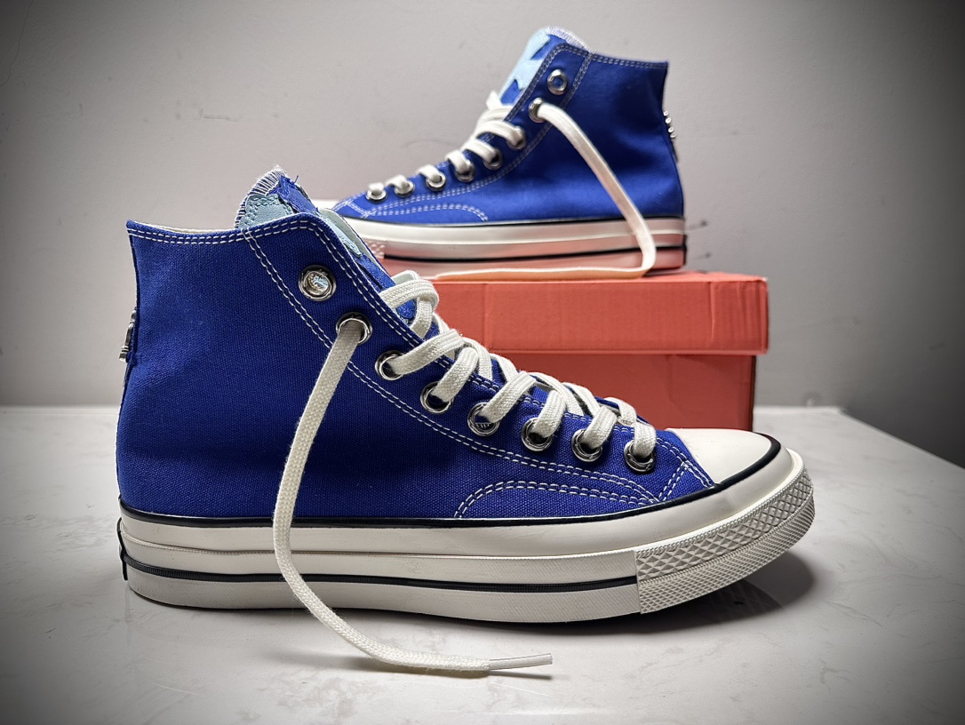 クロムハーツ x コンバース クロス 1970s High Top スニーカー ブルー マルチカラー 詳細画像 3