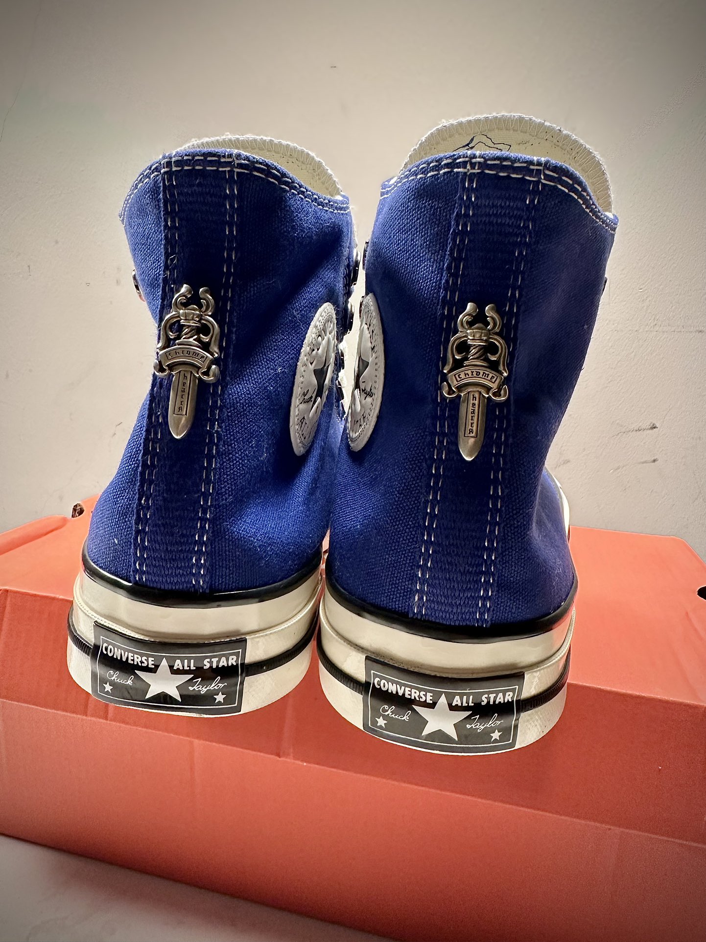 クロムハーツ x コンバース クロス 1970s High Top スニーカー ブルー マルチカラー 画像 4